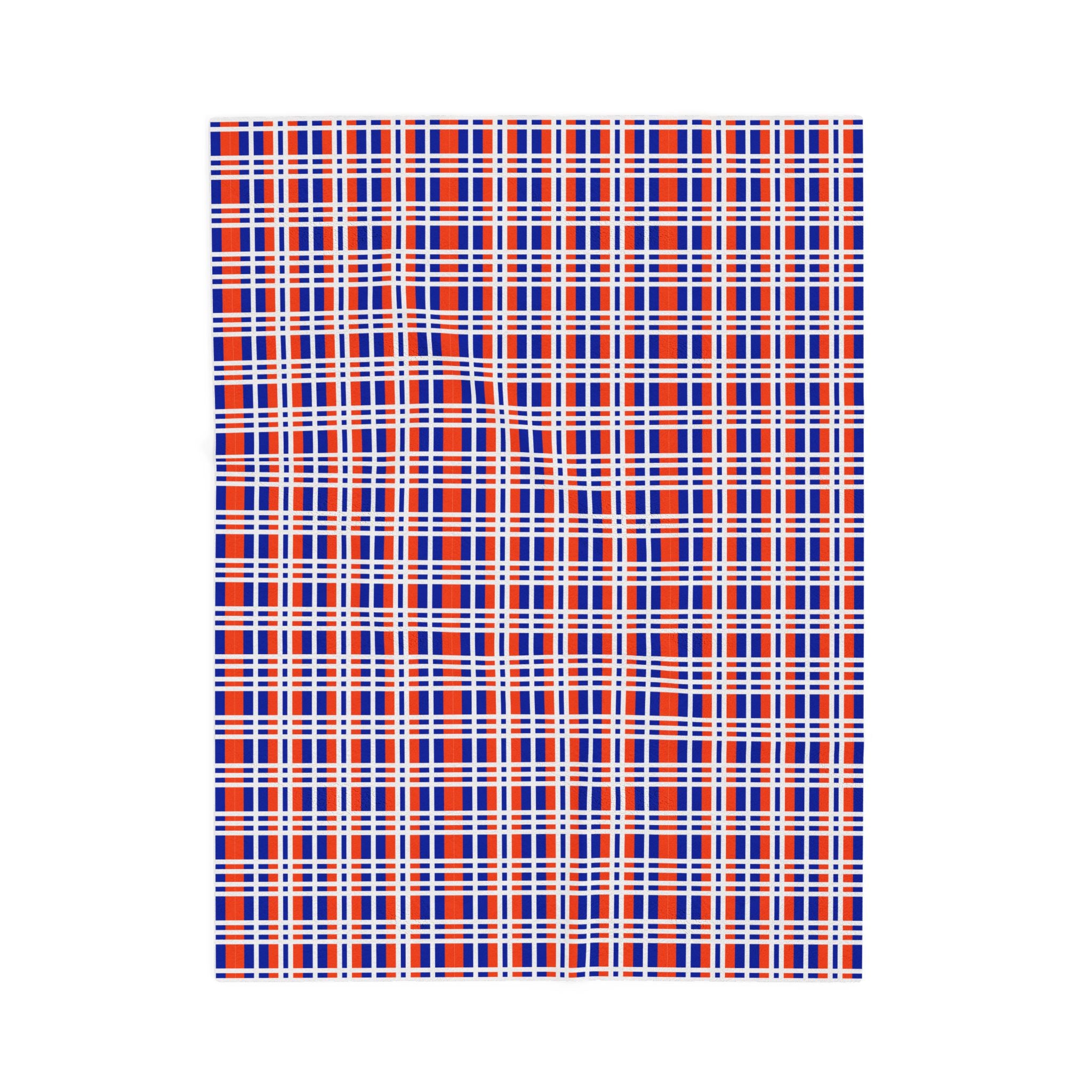 Florida Plaid Velveteen Plush Blanket, Cozy Gift, Soft Throw for Home Decor, Florida State Pride, Perfect for Beach Lovers
