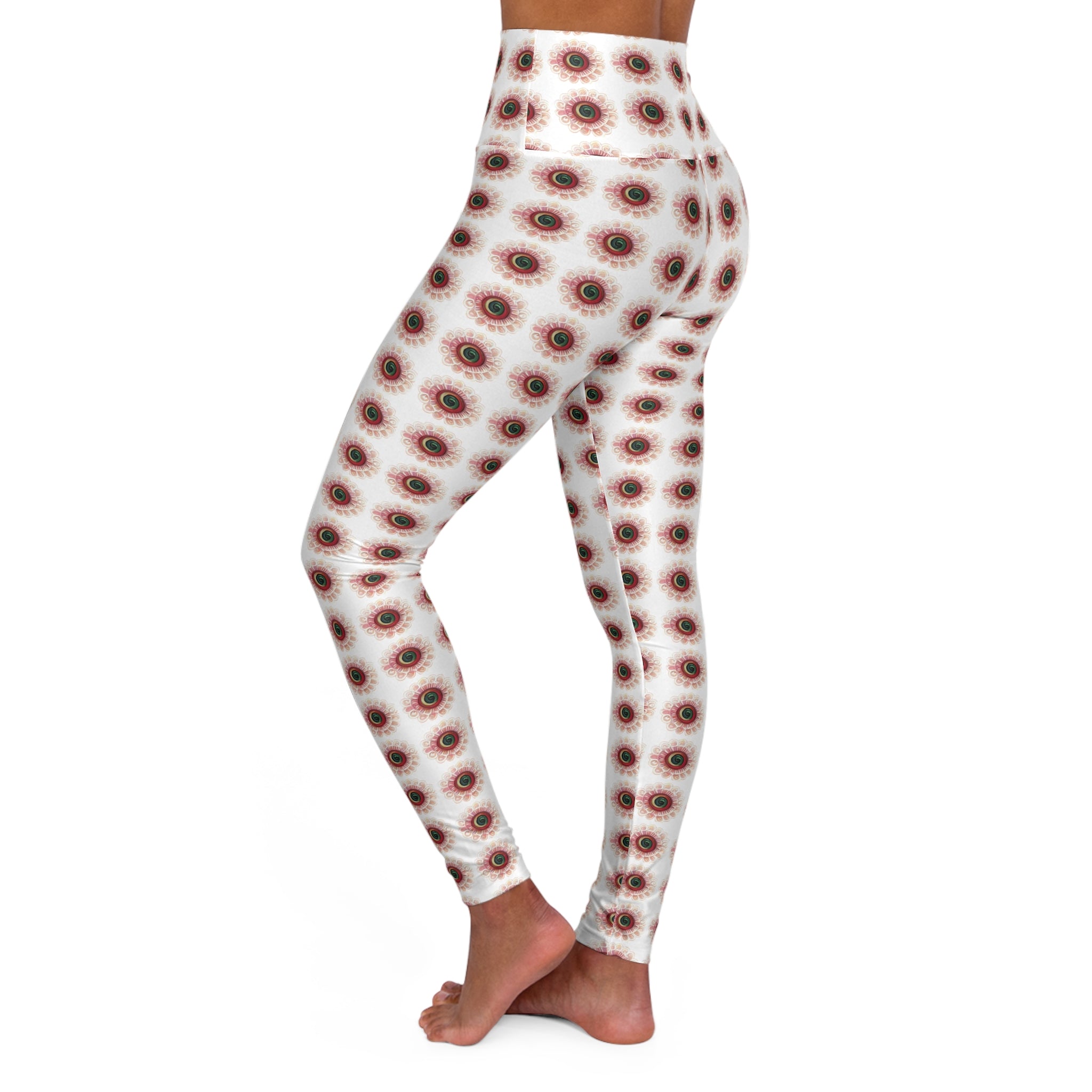 High Waisted Yoga Leggings - Boho Chic Activewear for Fitness, Yoga Classes, Athleisure Wear, Gift for Her
