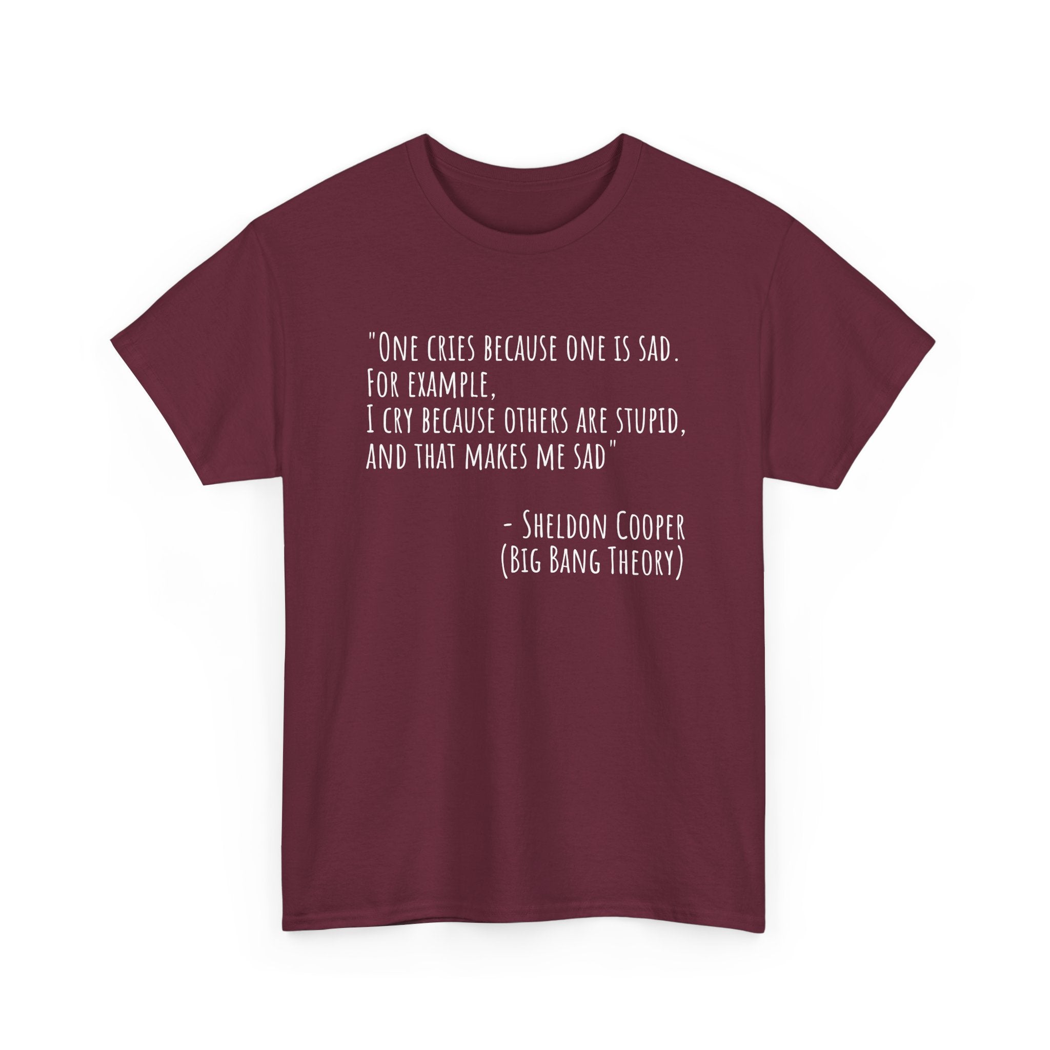 Funny Quote Unisex Tee, Big Bang Theory Shirt, Cotton Graphic Tee, Gift for TV Show Fans, Casual Wear, Humor Apparel