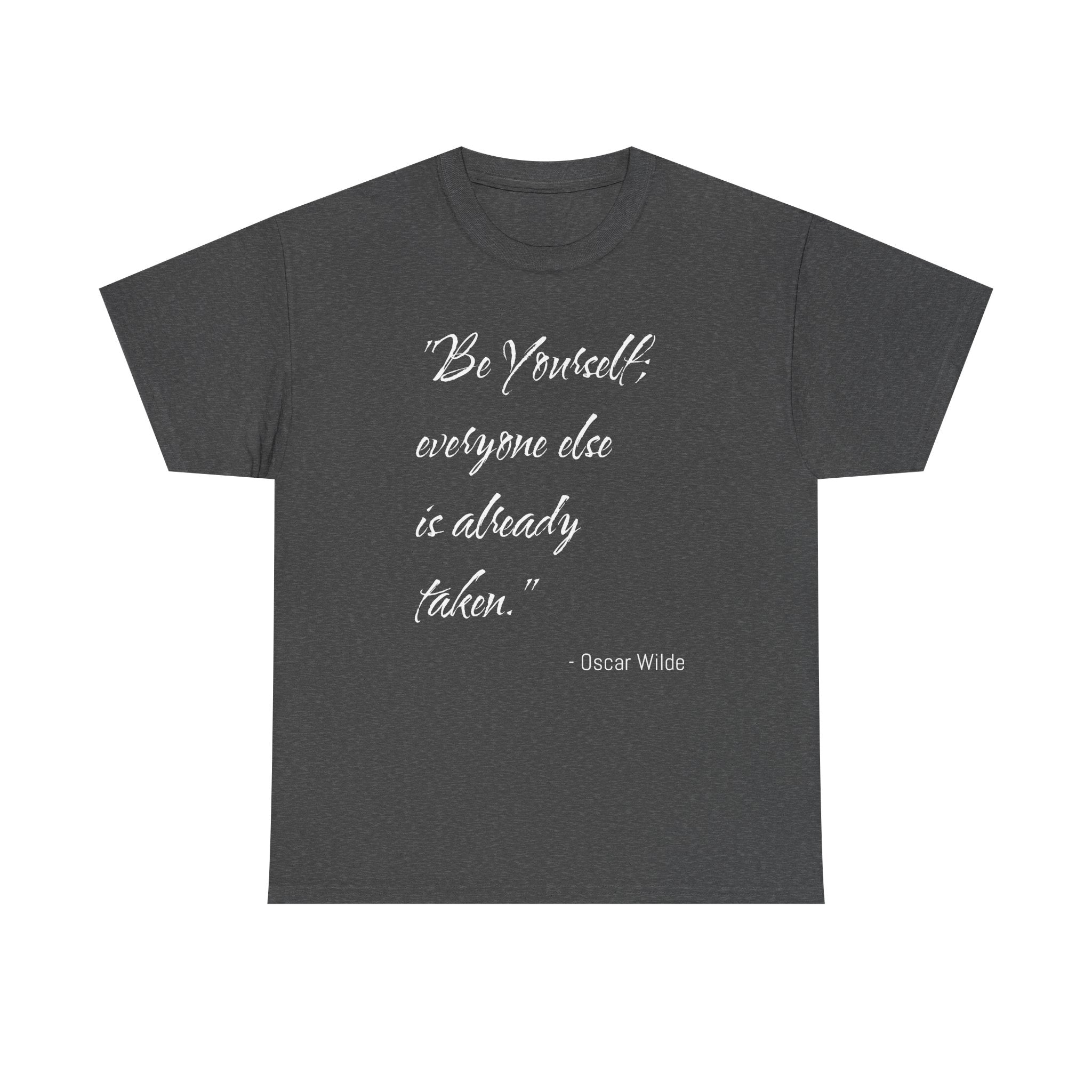 Inspirational Quote Tee: 'Be Yourself' Unisex Heavy Cotton Shirt, Motivational Gift for Friends, Casual Wear, Birthday Apparel