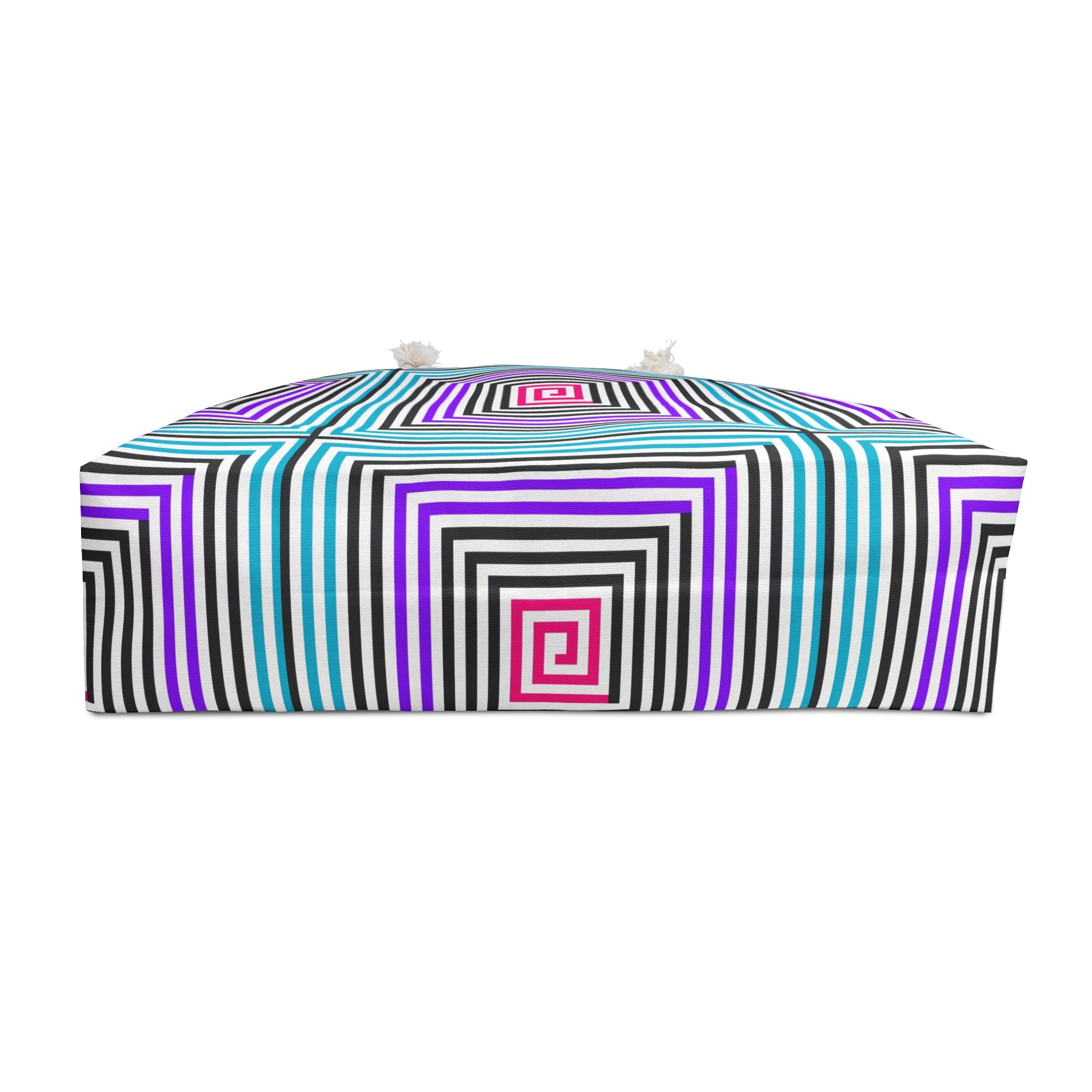 Geometric Pattern Weekender Bag, Travel Tote, Beach Bag, Gym Bag, Stylish Overnight Bag, Vibrant Spa Bag
