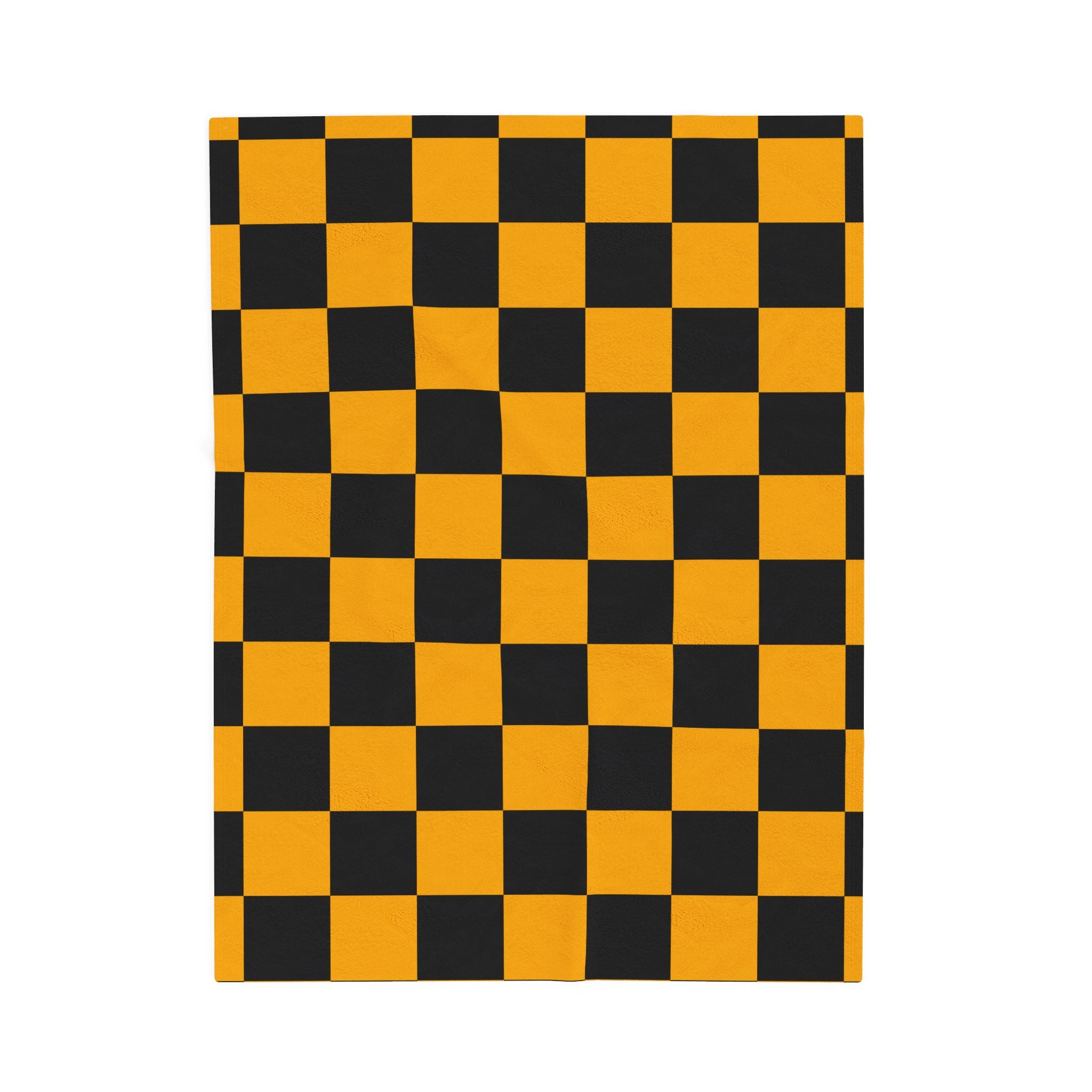 VCU Checkerboard Velveteen Plush Blanket, Cozy Sport Throw, Game Day Blanket, Graduation Gift, Unique Home Decor