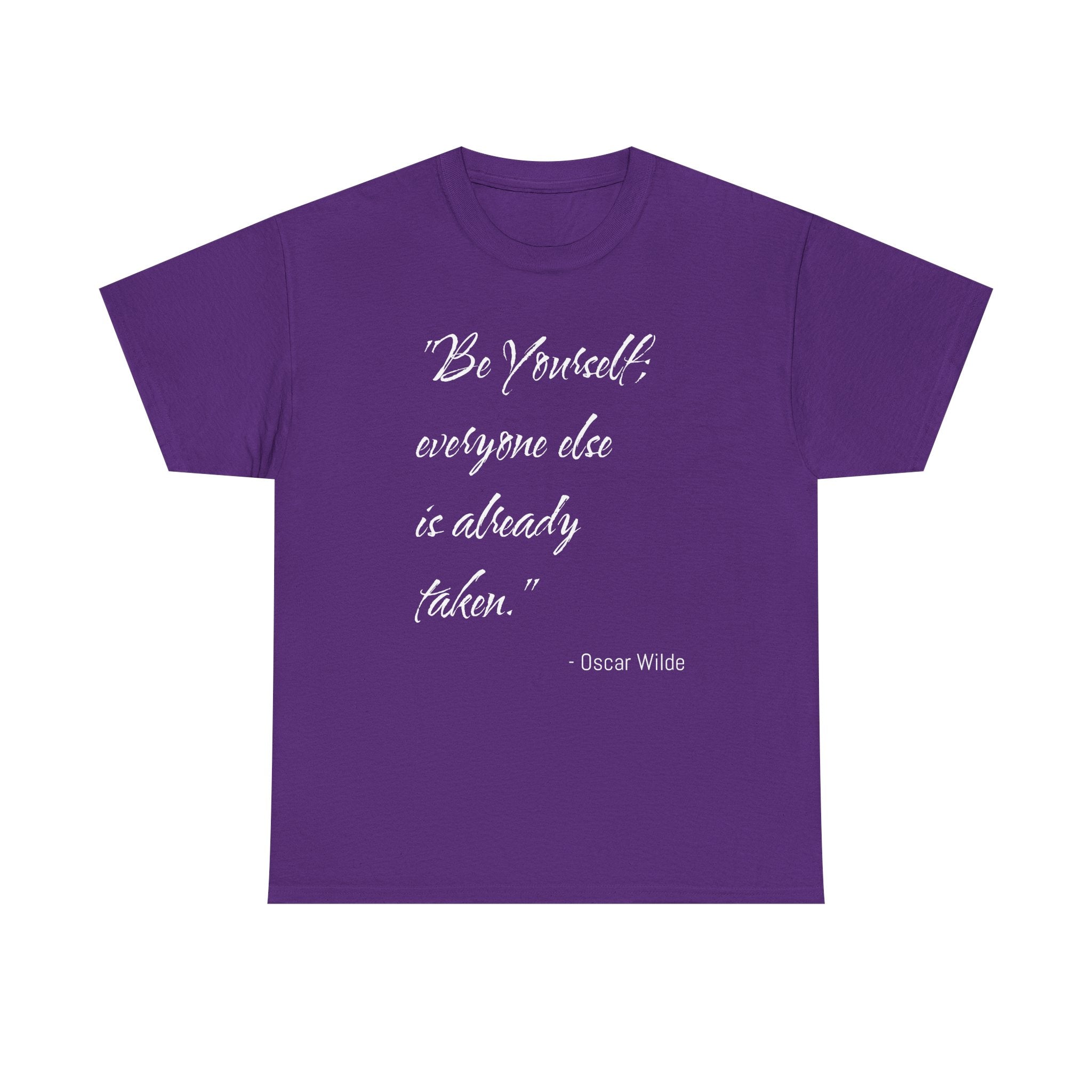 Inspirational Quote Tee: 'Be Yourself' Unisex Heavy Cotton Shirt, Motivational Gift for Friends, Casual Wear, Birthday Apparel