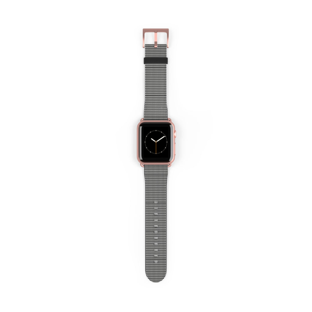 Stylish Black Checkered Watch Band, Modern Accessories, Fitness Trackers, Gift for Him or Her, Apple Watch, Fashionable Wristband