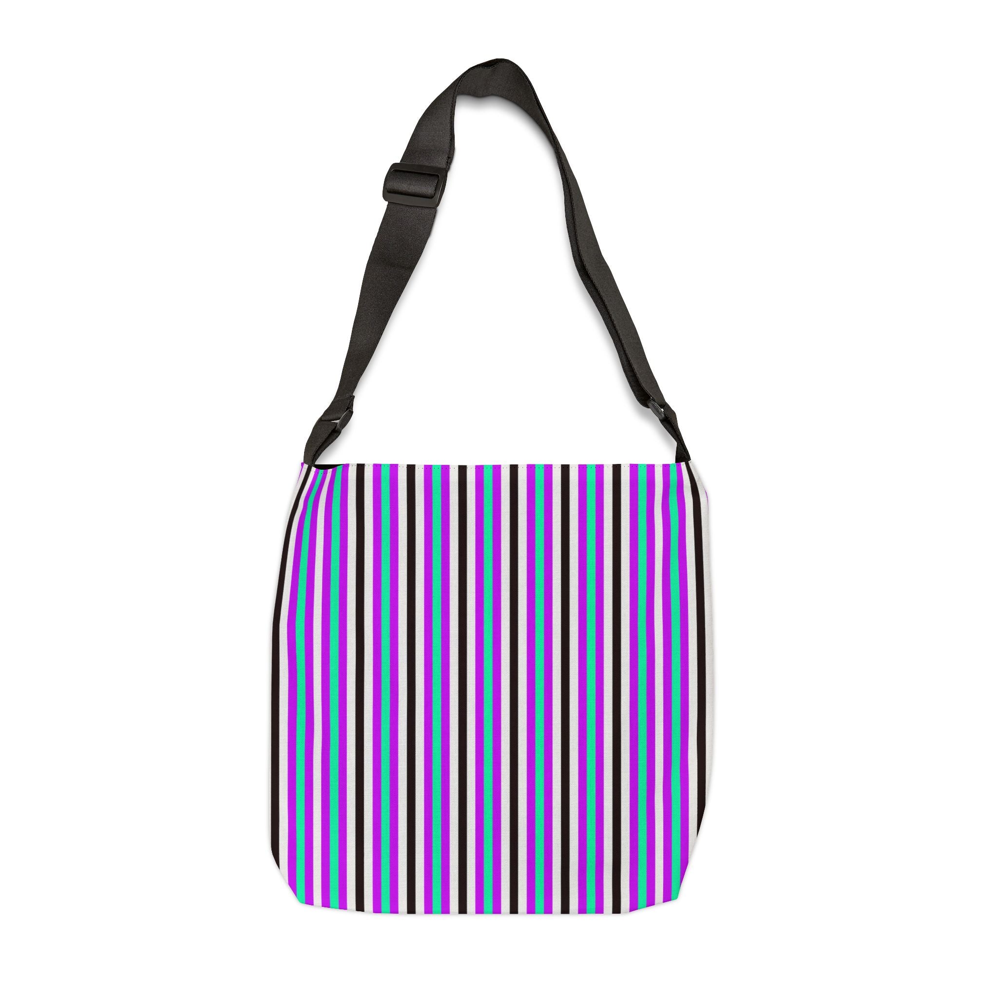 Vibrant Striped Adjustable Tote Bag for Everyday Use, Eco-Friendly Tote, Stylish Shopping Bag, Beach Bag, Gift for Her