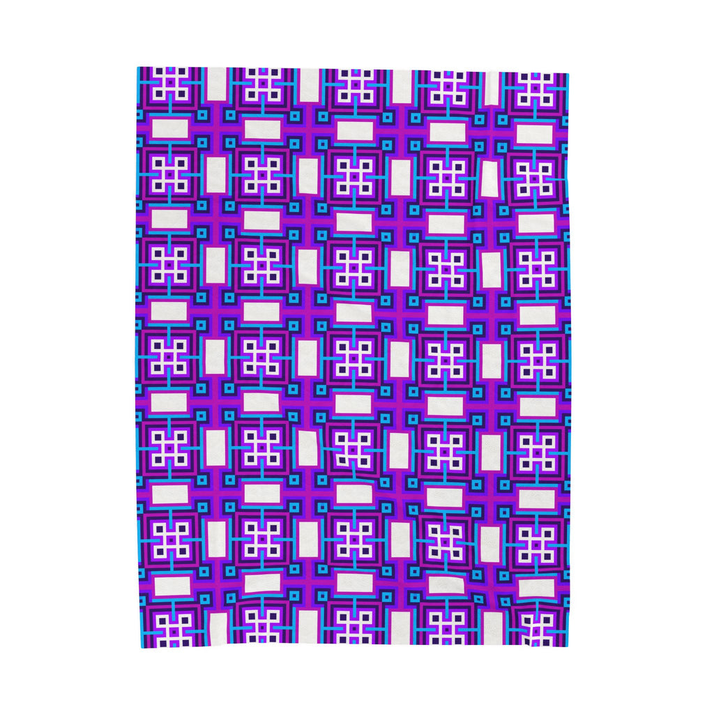 Vibrant Geometric Plush Blanket - Cozy Home Decor, Gift for Her, Unique Throw for Kids, Comfortable Lounge Accessory, Warm Soft Blanket