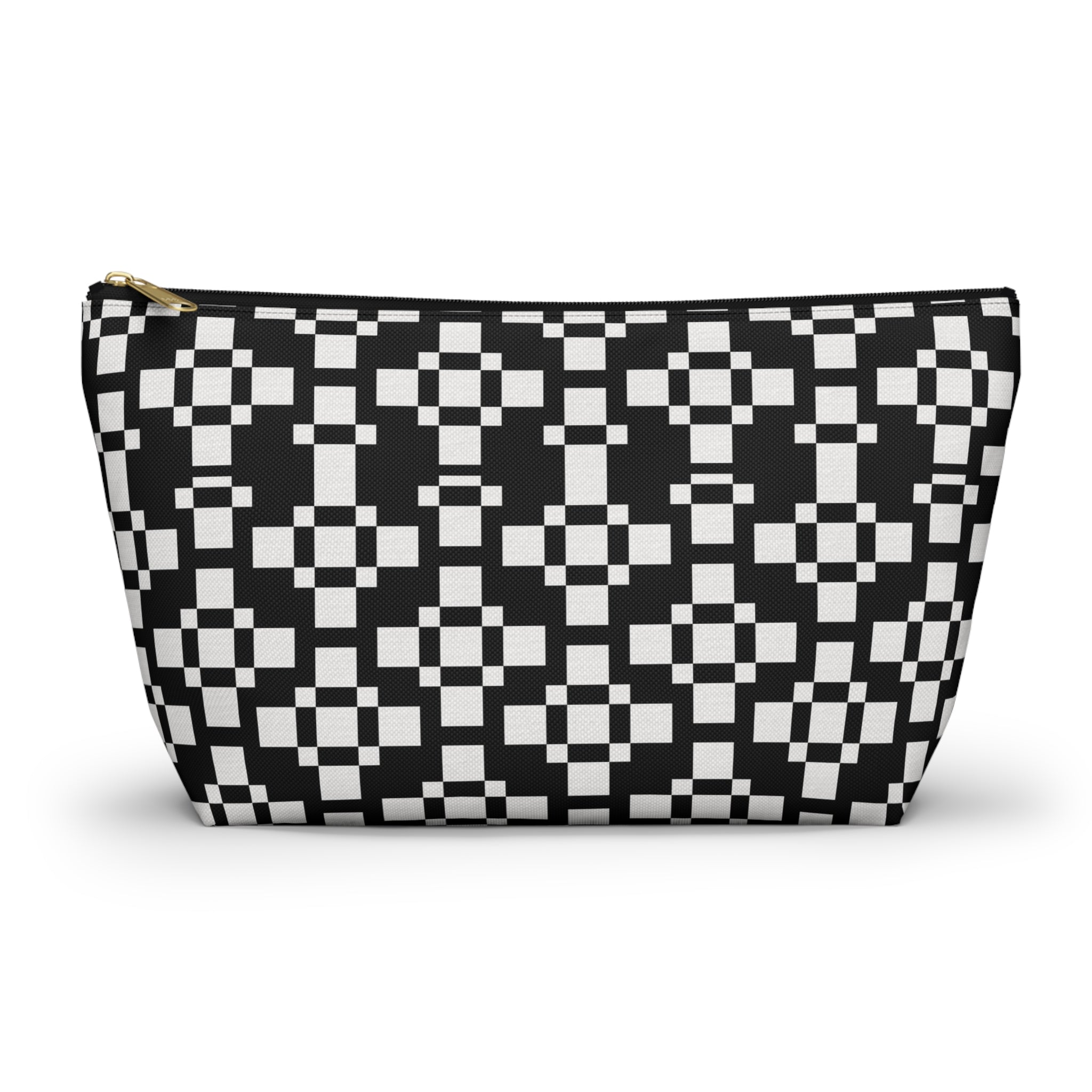 Chic Geometric Accessory Pouch - Minimalist Black and White Makeup Bag, Travel Organizer, Gift for Her, Daily Essentials Case, Stylish [...]