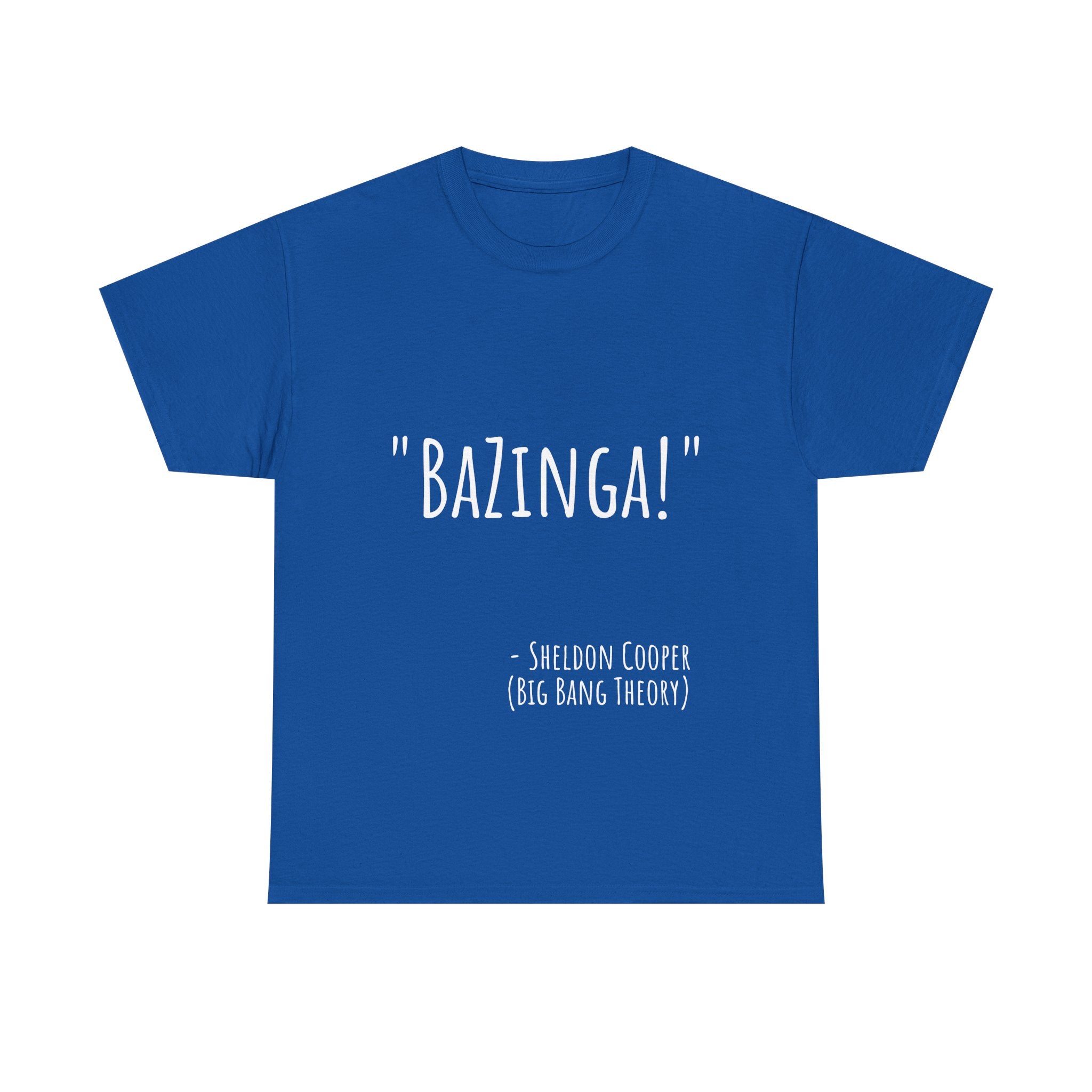 Bazinga! Unisex Cotton Tee - Fun Graphic T-Shirt for Big Bang Theory Fans, Gift for Birthdays, Casual Wear, Nerd Culture Apparel
