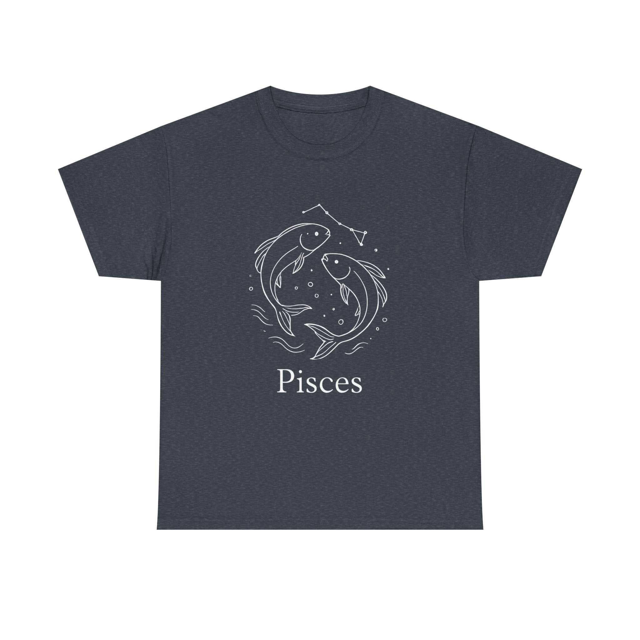 Pisces Unisex Heavy Cotton Tee, Astrology Shirt, Zodiac Gift, Horoscope Apparel, Birthday T-Shirt, Star Sign Clothing