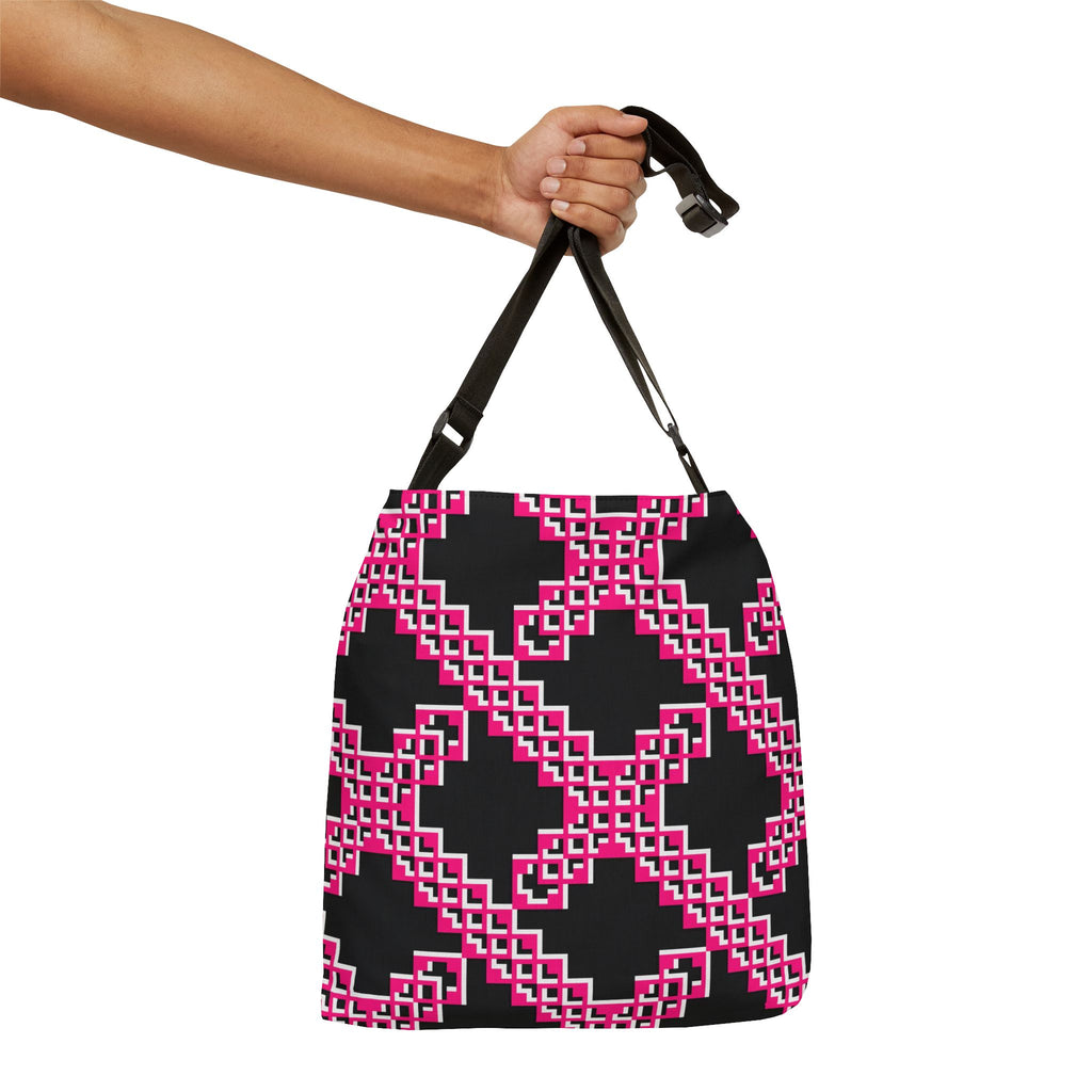 Trendy Adjustable Tote Bag with Pink Pattern | Stylish Reusable Bag for Everyday Use, Shopping, Travel, Gifts, Eco-Friendly