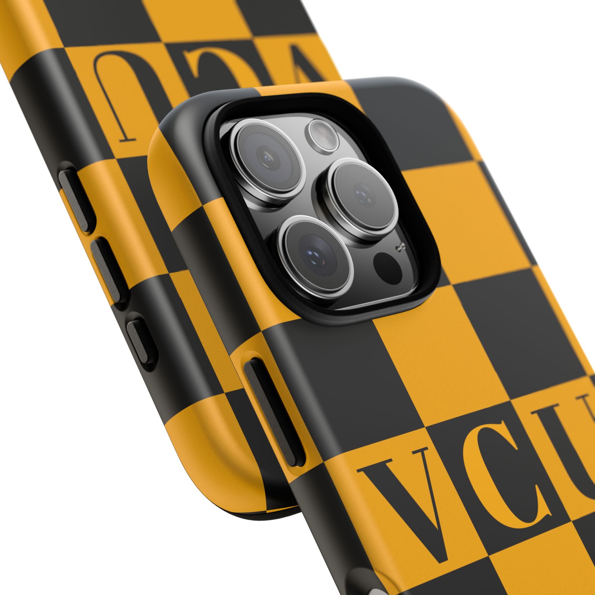 VCU Checkered Phone Case, Tough Cases for VCU Fans, College Student Gear, Sports Team Accessory, Unique Gift Idea