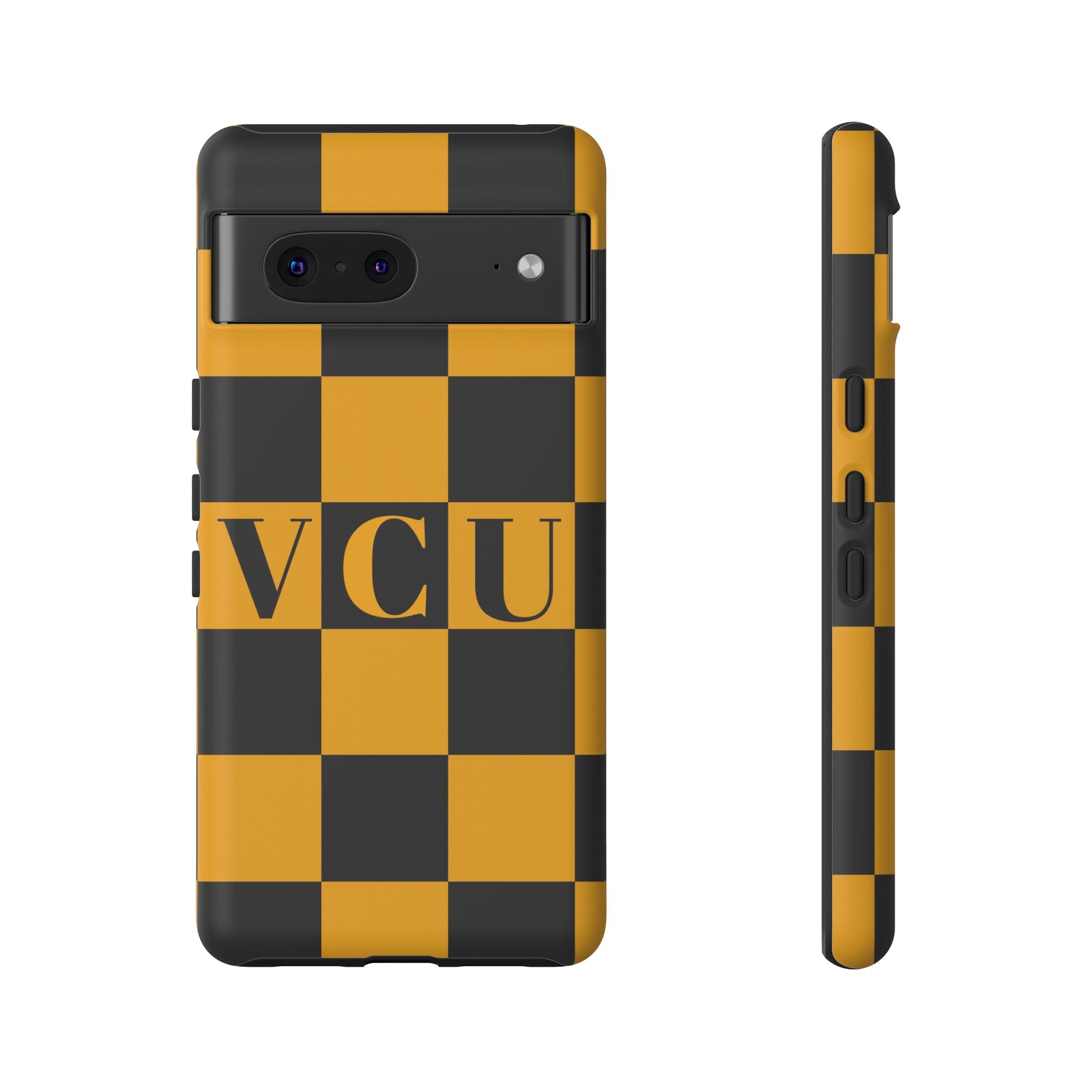 VCU Checkered Phone Case, Tough Cases for VCU Fans, College Student Gear, Sports Team Accessory, Unique Gift Idea