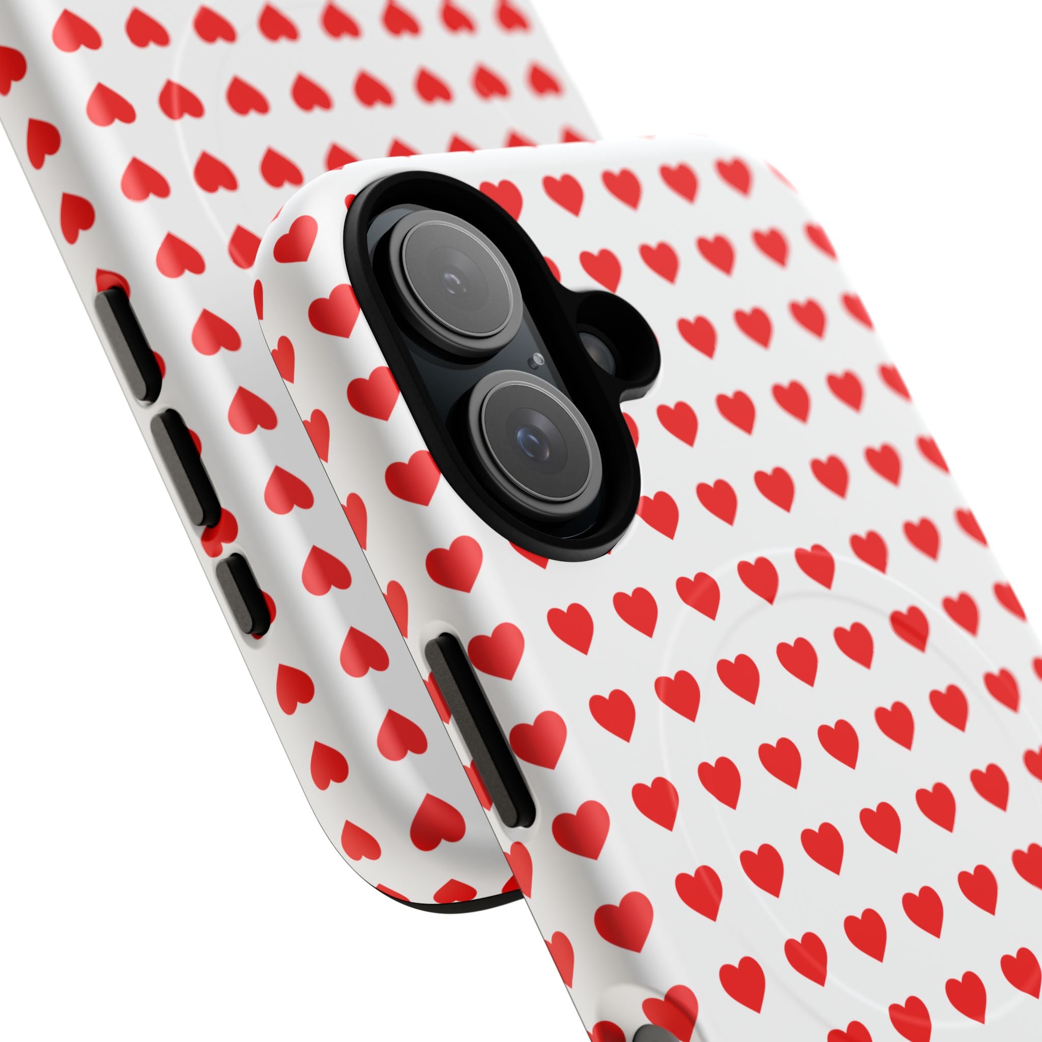 Heart Pattern Phone Case, Tough Magnetic Case, Cute Phone Cover, Valentine Gift, Stylish Accessory