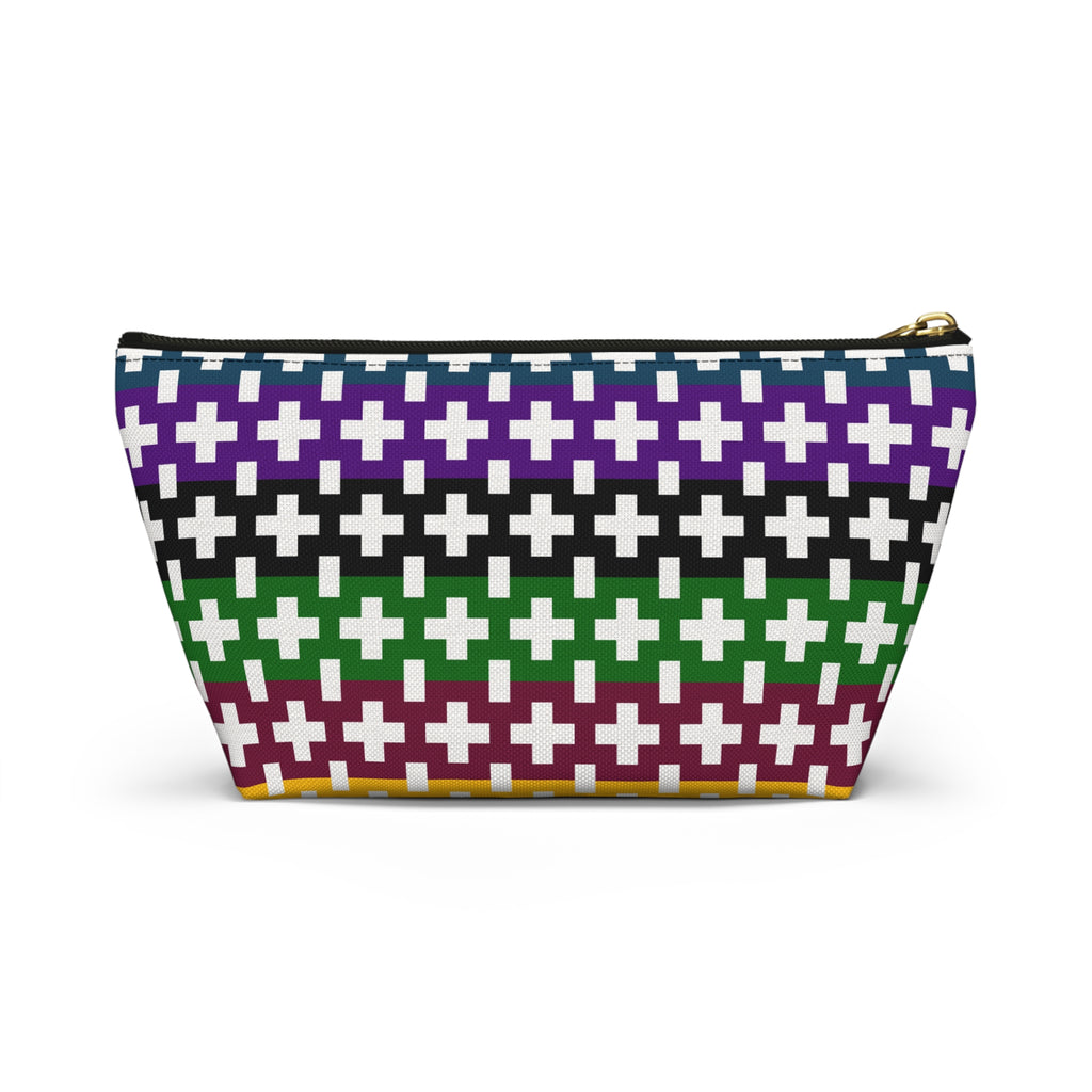 Colorful Geometric Accessory Pouch, Cosmetic Bag, Travel Organizer, Pencil Case, Gifts for Her, Bright Pattern