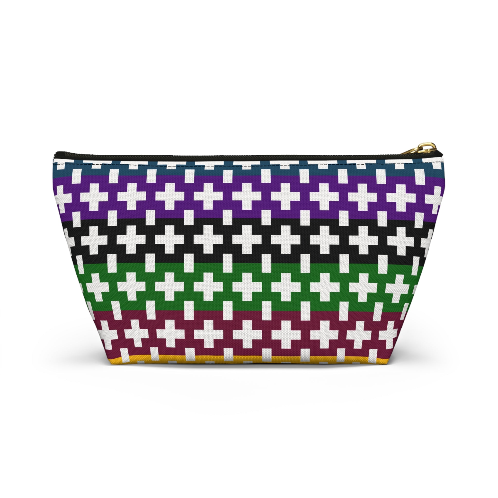 Colorful Geometric Accessory Pouch, Cosmetic Bag, Travel Organizer, Pencil Case, Gifts for Her, Bright Pattern