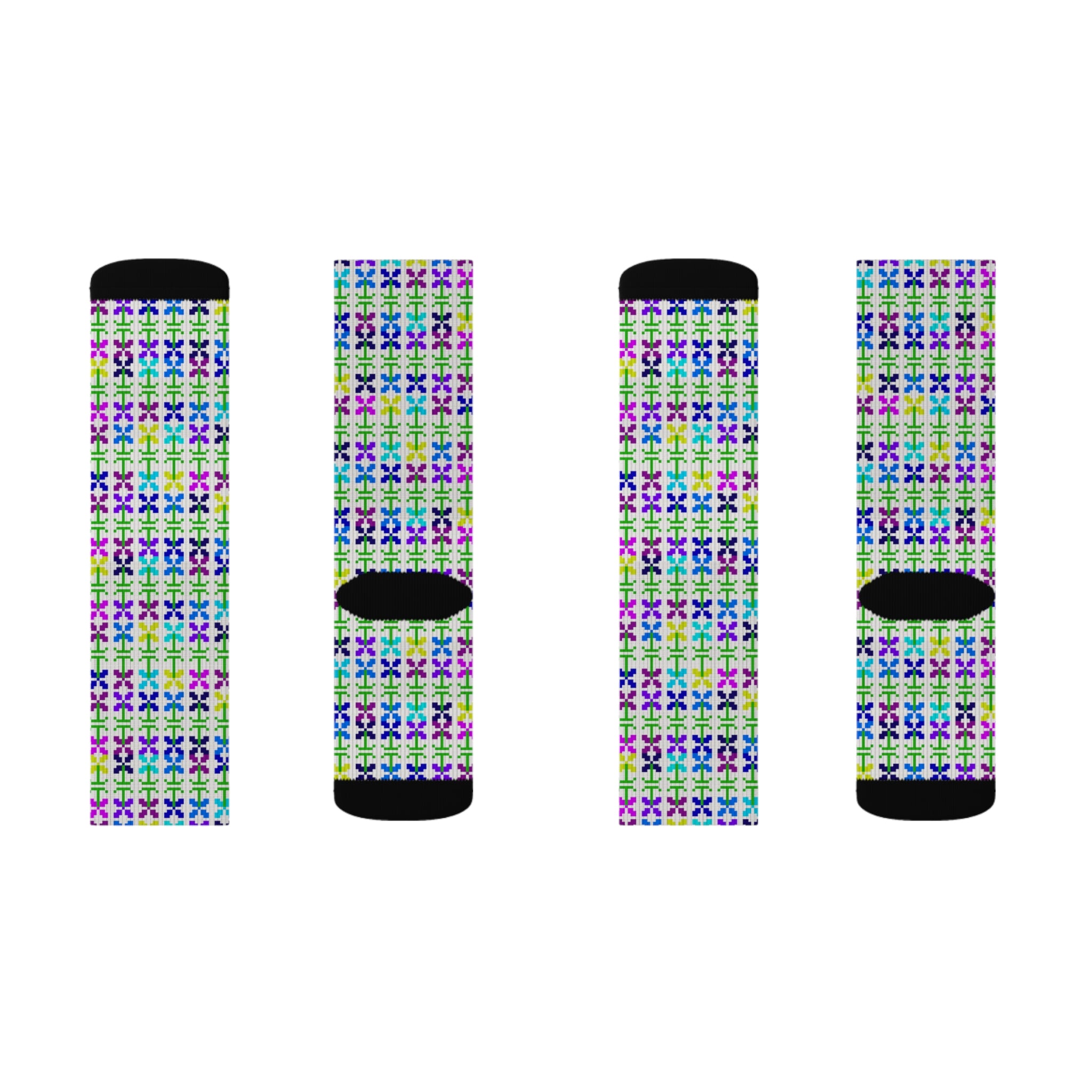 Colorful Patterned Sublimation Socks, Cozy Gift for Her, Fun Accessories, Unique Fashion Statement, Perfect for Birthdays, Everyday Wear