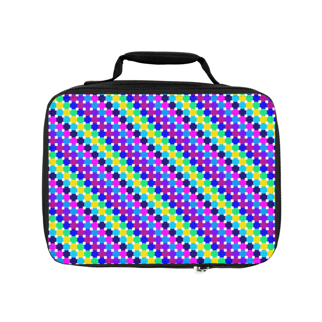 Colorful Geometric Lunch Bag - Stylish Meal Carrier, Insulated Lunch Tote, School Bags, Picnic Essentials, Gift for Kids, Adults