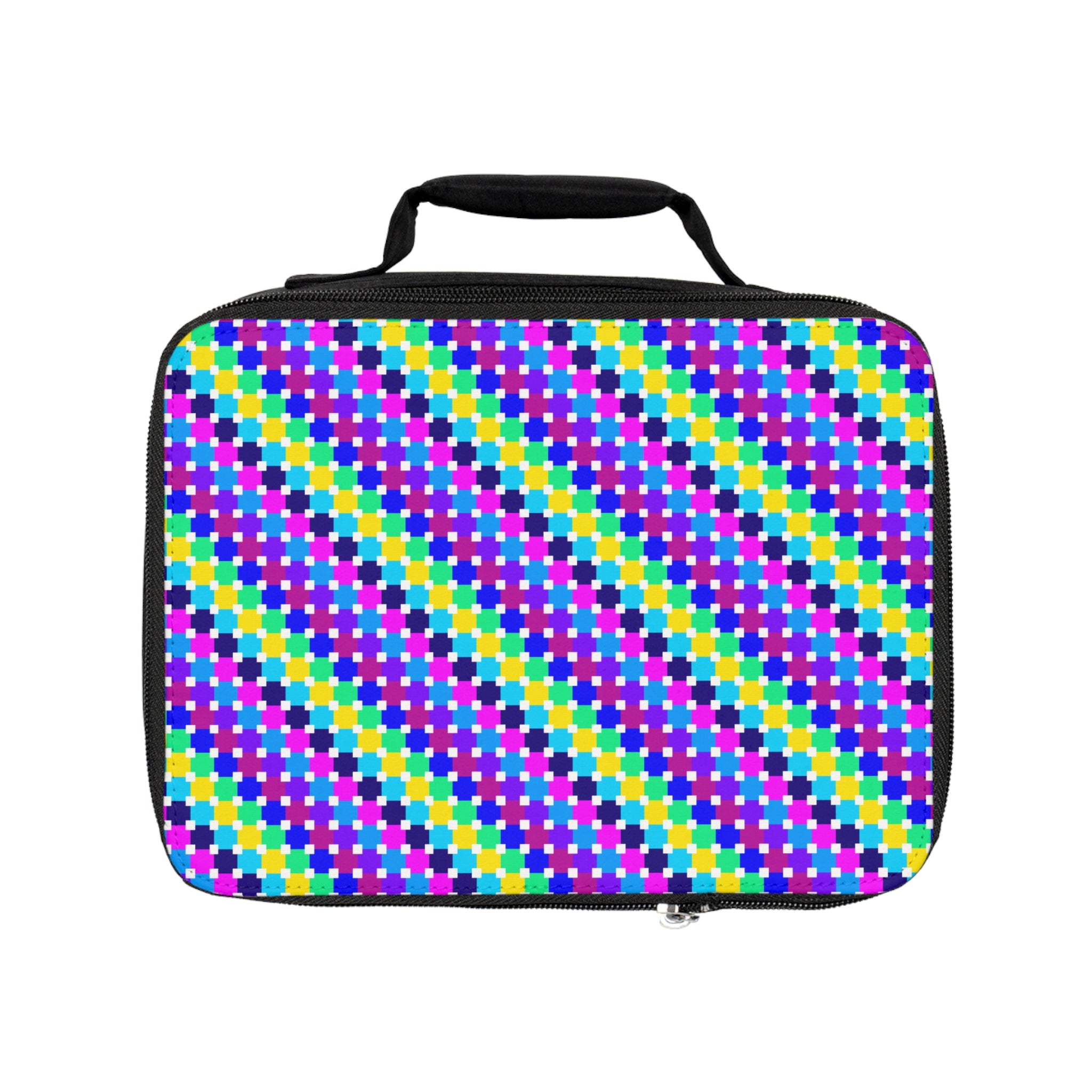 Colorful Geometric Lunch Bag - Stylish Meal Carrier, Insulated Lunch Tote, School Bags, Picnic Essentials, Gift for Kids, Adults
