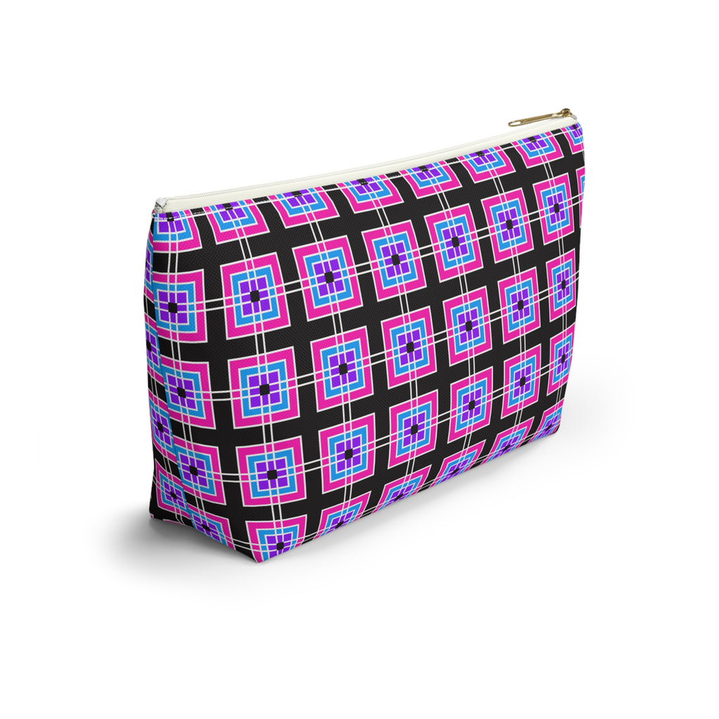 Colorful Geometric Accessory Pouch | Ideal for Makeup, Travel, Gifts, Organizing, School, Home