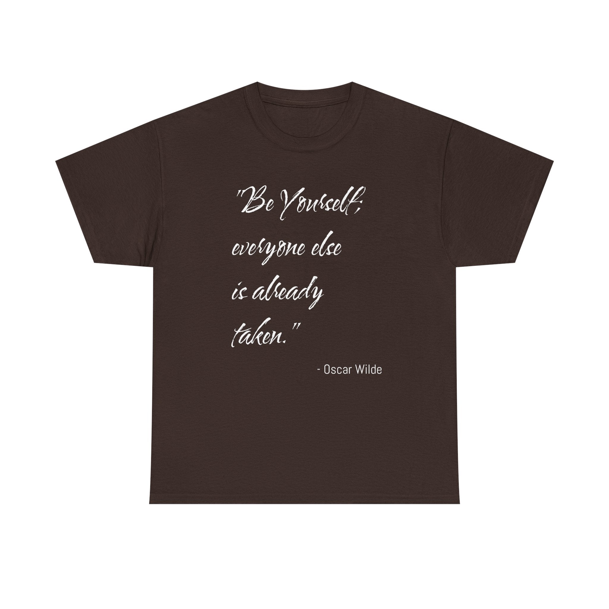 Inspirational Quote Tee: 'Be Yourself' Unisex Heavy Cotton Shirt, Motivational Gift for Friends, Casual Wear, Birthday Apparel
