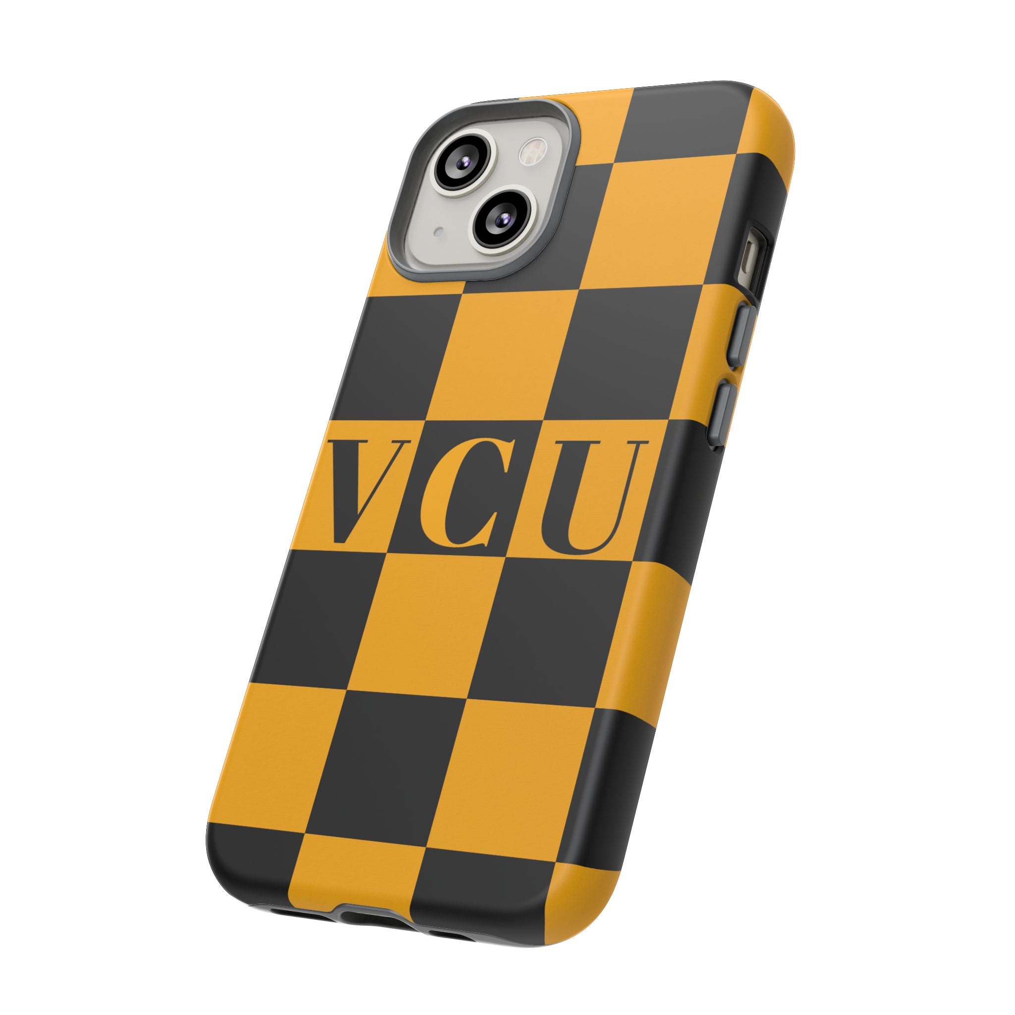VCU Checkered Phone Case, Tough Cases for VCU Fans, College Student Gear, Sports Team Accessory, Unique Gift Idea