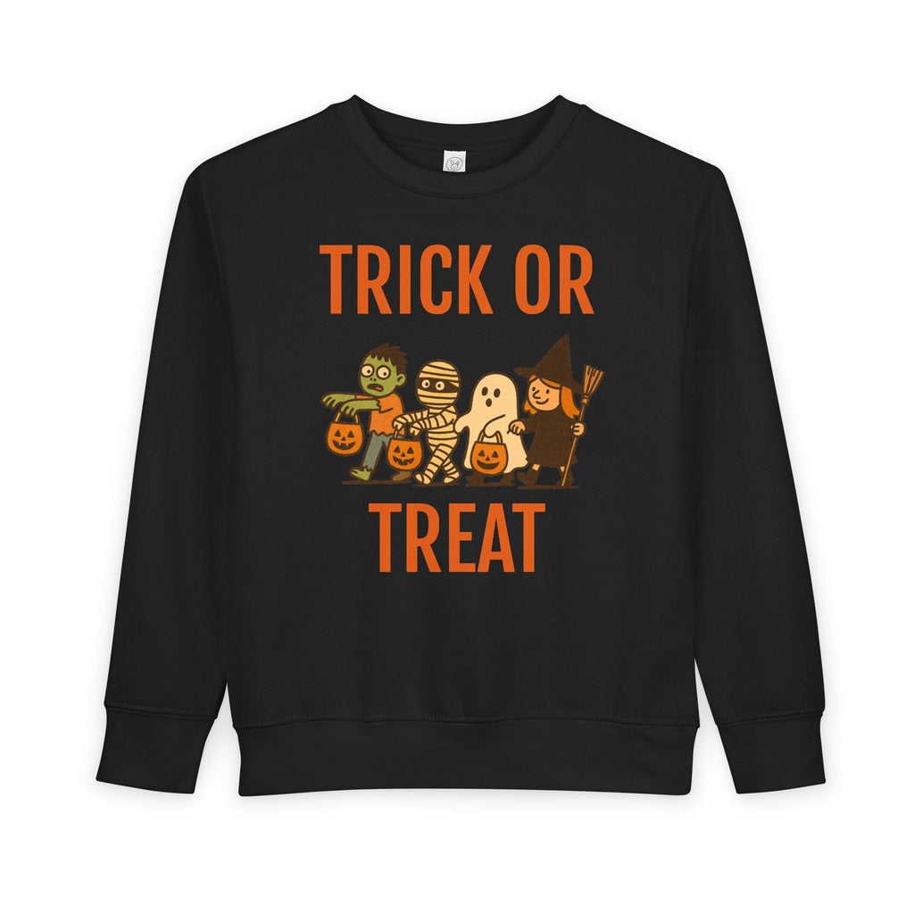 Toddler Halloween Sweatshirt, Trick or Treat Kids Pullover, Cute Funny Sweatshirt for Halloween, Toddler Costume, Fall Celebration Wear