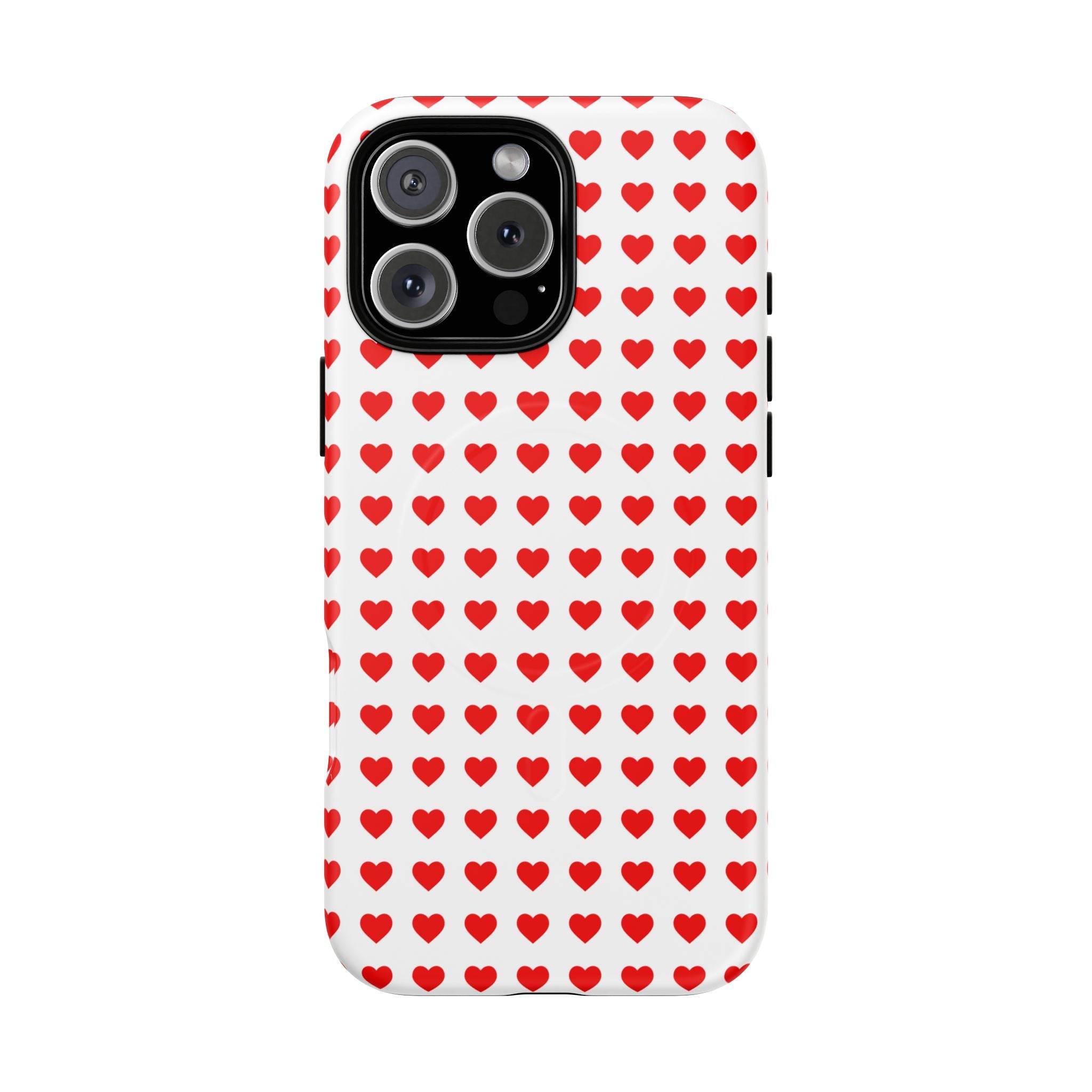 Heart Pattern Phone Case, Tough Magnetic Case, Cute Phone Cover, Valentine Gift, Stylish Accessory