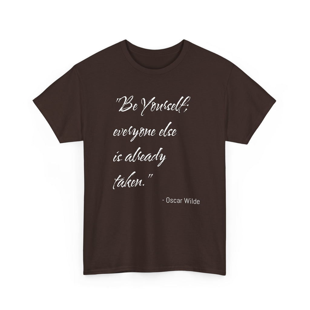 Inspirational Quote Tee: 'Be Yourself' Unisex Heavy Cotton Shirt, Motivational Gift for Friends, Casual Wear, Birthday Apparel