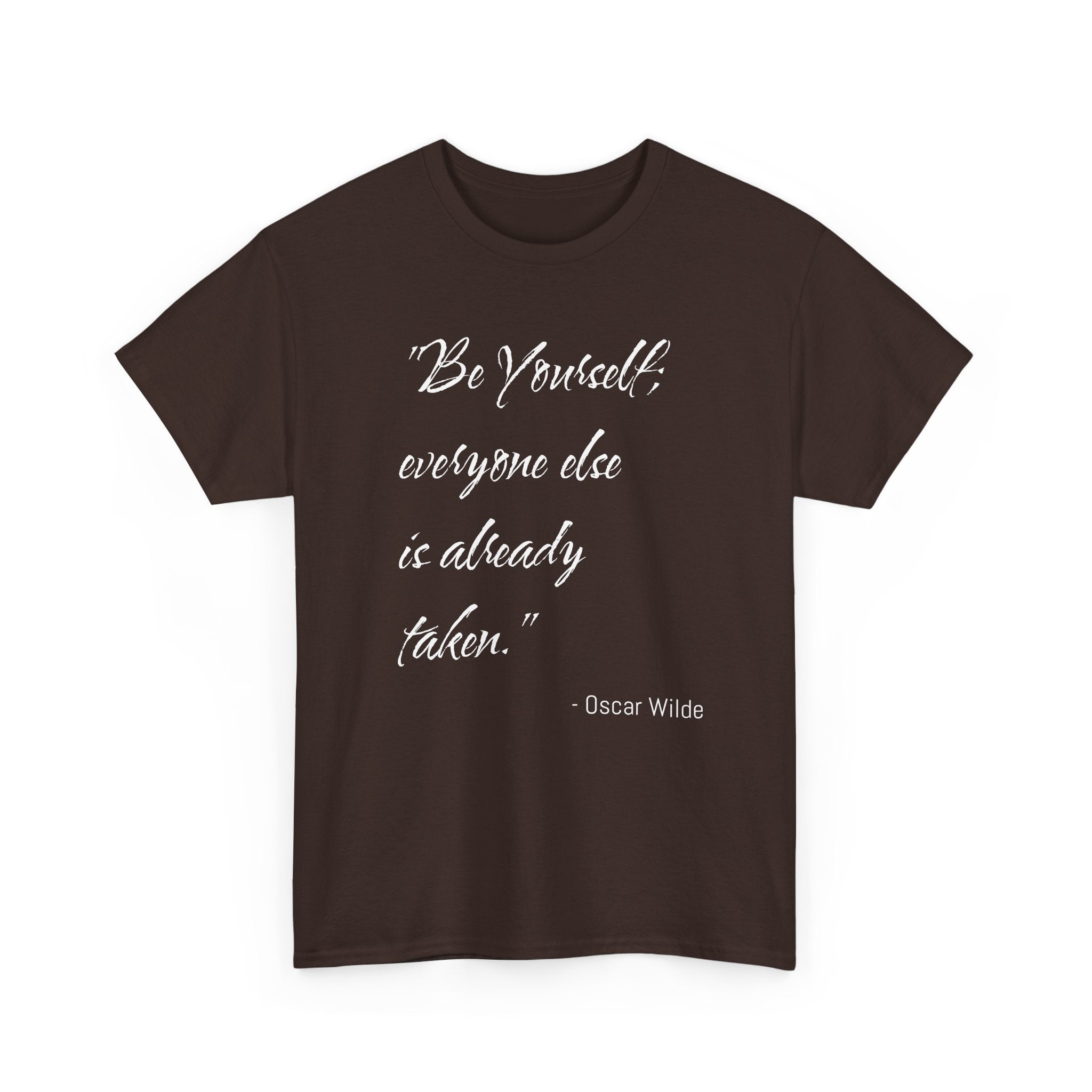 Inspirational Quote Tee: 'Be Yourself' Unisex Heavy Cotton Shirt, Motivational Gift for Friends, Casual Wear, Birthday Apparel