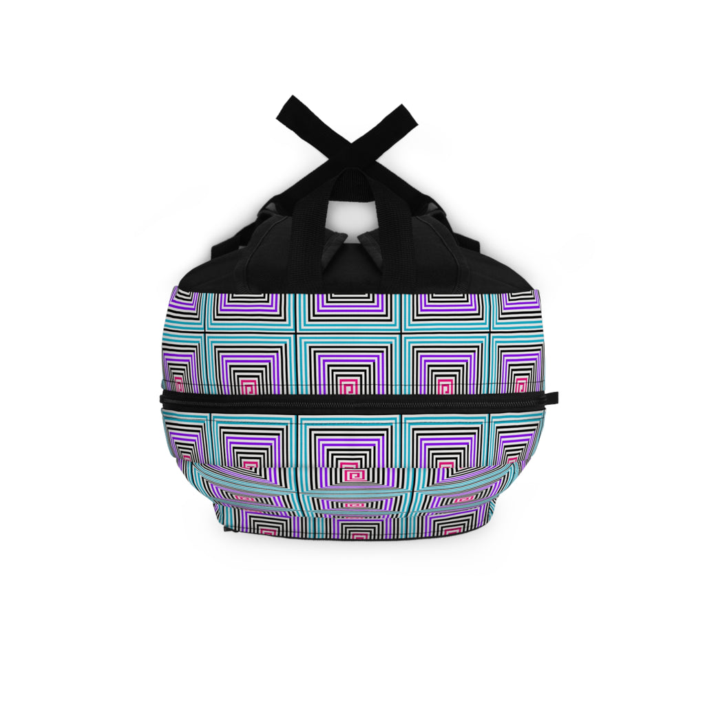 Colorful Geometric Pattern Backpack, Trendy School Bag, Stylish Travel Backpack, Unique Gift for Students, Everyday Use
