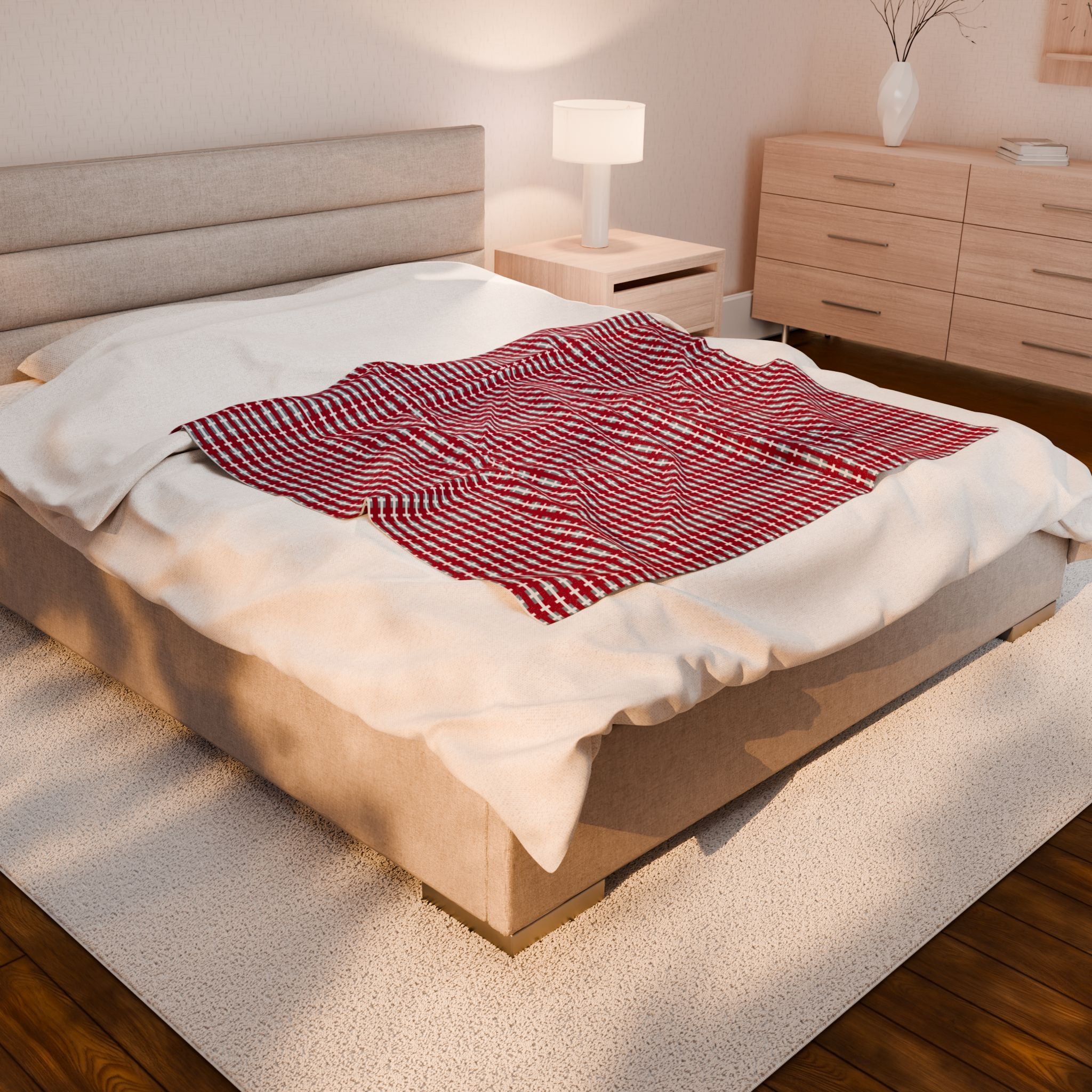 Cozy Ohio State Velveteen Plush Blanket, Soft Throw for Game Days, College Dorm Decor, Home Comfort, Gift for Students