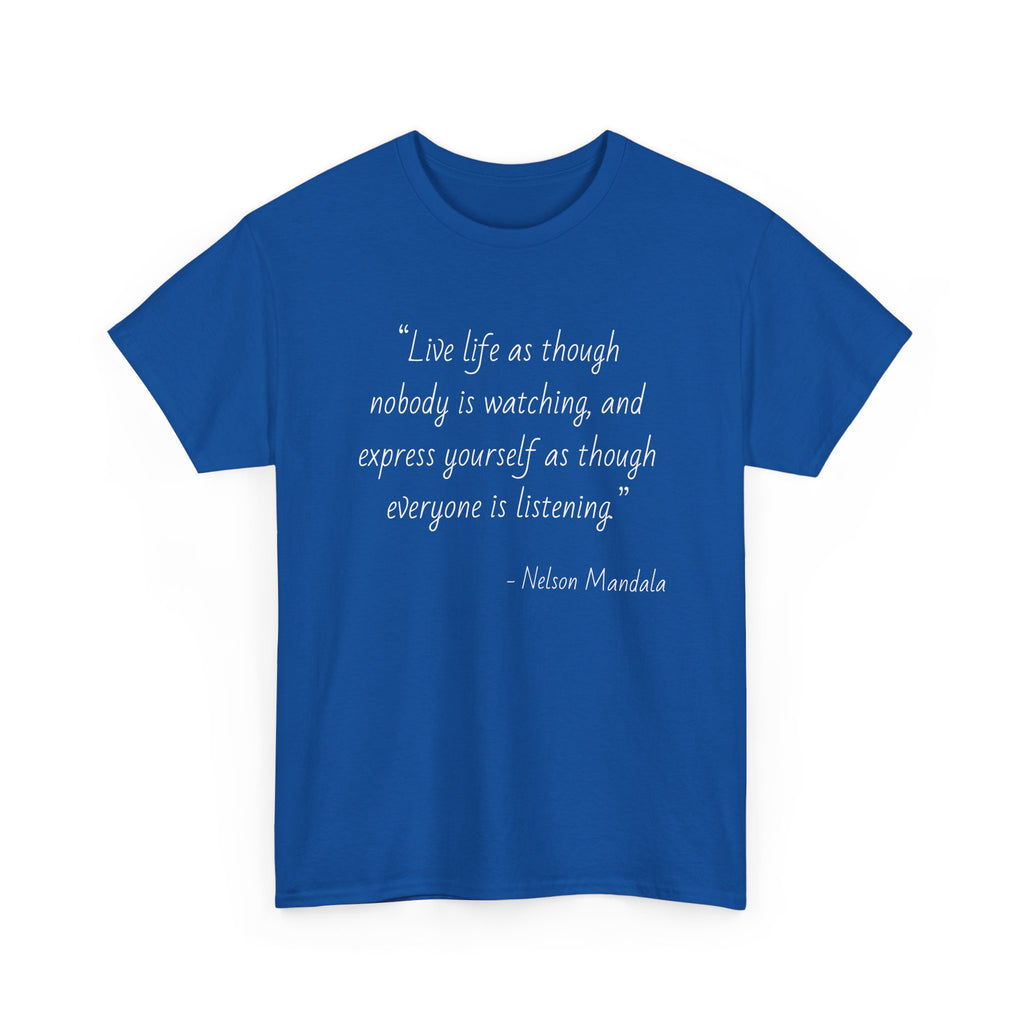 Inspiring Quote Tee - Nelson Mandela, Motivational T-Shirt, Statement Tee, Gift for Inspiration, Everyday Wear