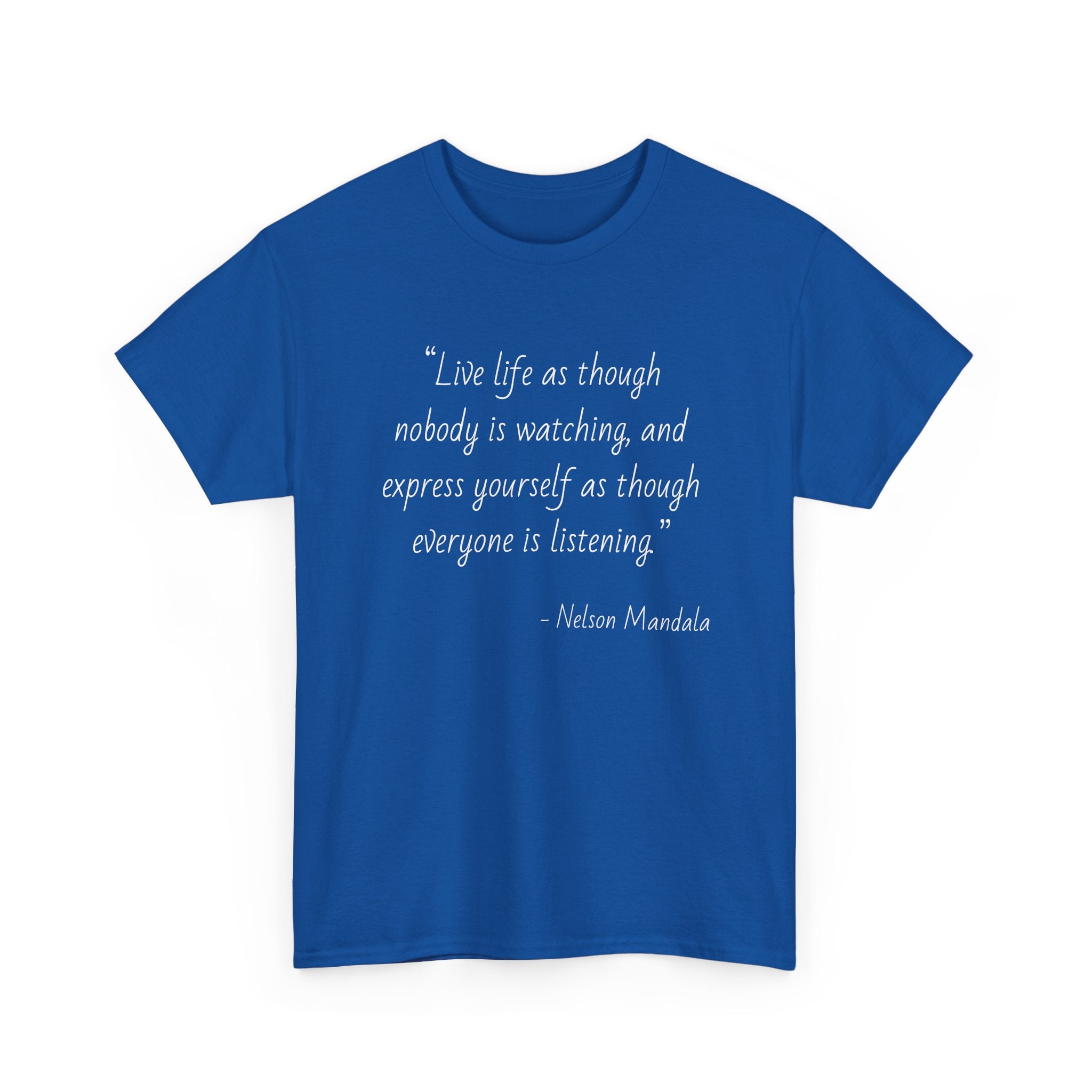 Inspiring Quote Tee - Nelson Mandela, Motivational T-Shirt, Statement Tee, Gift for Inspiration, Everyday Wear