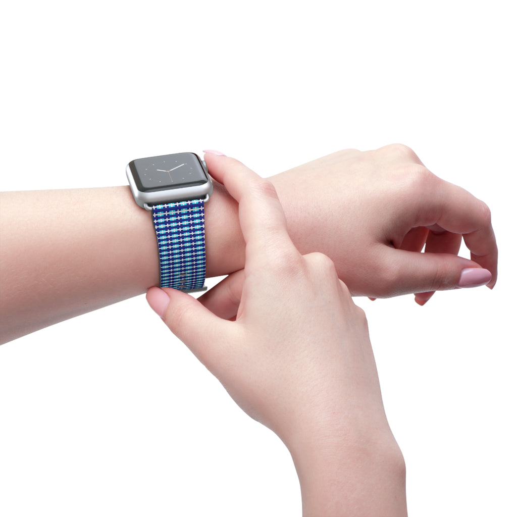 Blue Checkered Watch Band, Stylish Apple Watch Strap, Unisex Accessory, Perfect Gift for Any Occasion, Trendy Sports Band, Comfortable [...]