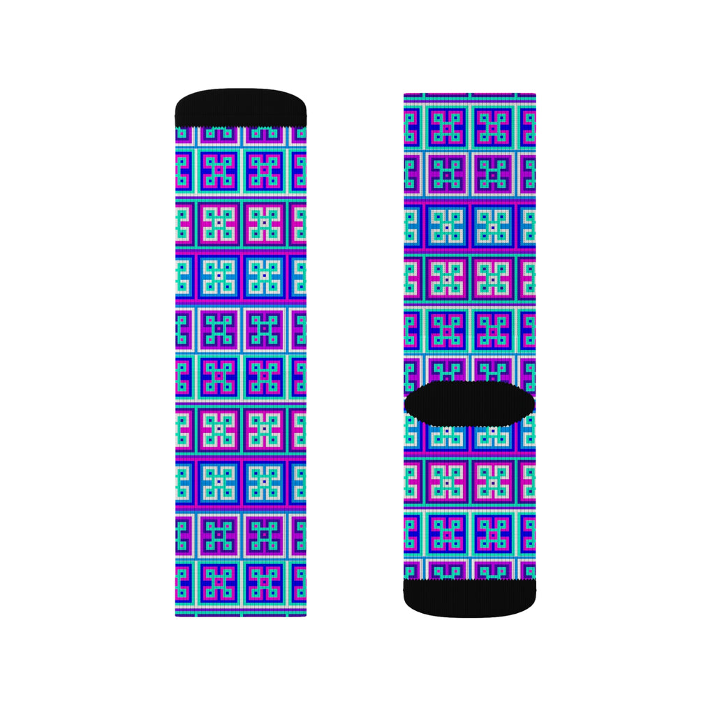 Colorful Patterned Sublimation Socks, Funky Socks, Gift for Her, Trendy Fashion Accessories, Unique Wearable Art, Cozy Home Essentials