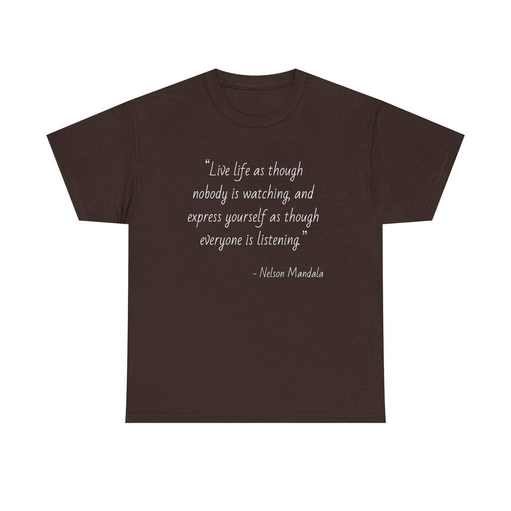 Inspiring Quote Tee - Nelson Mandela, Motivational T-Shirt, Statement Tee, Gift for Inspiration, Everyday Wear