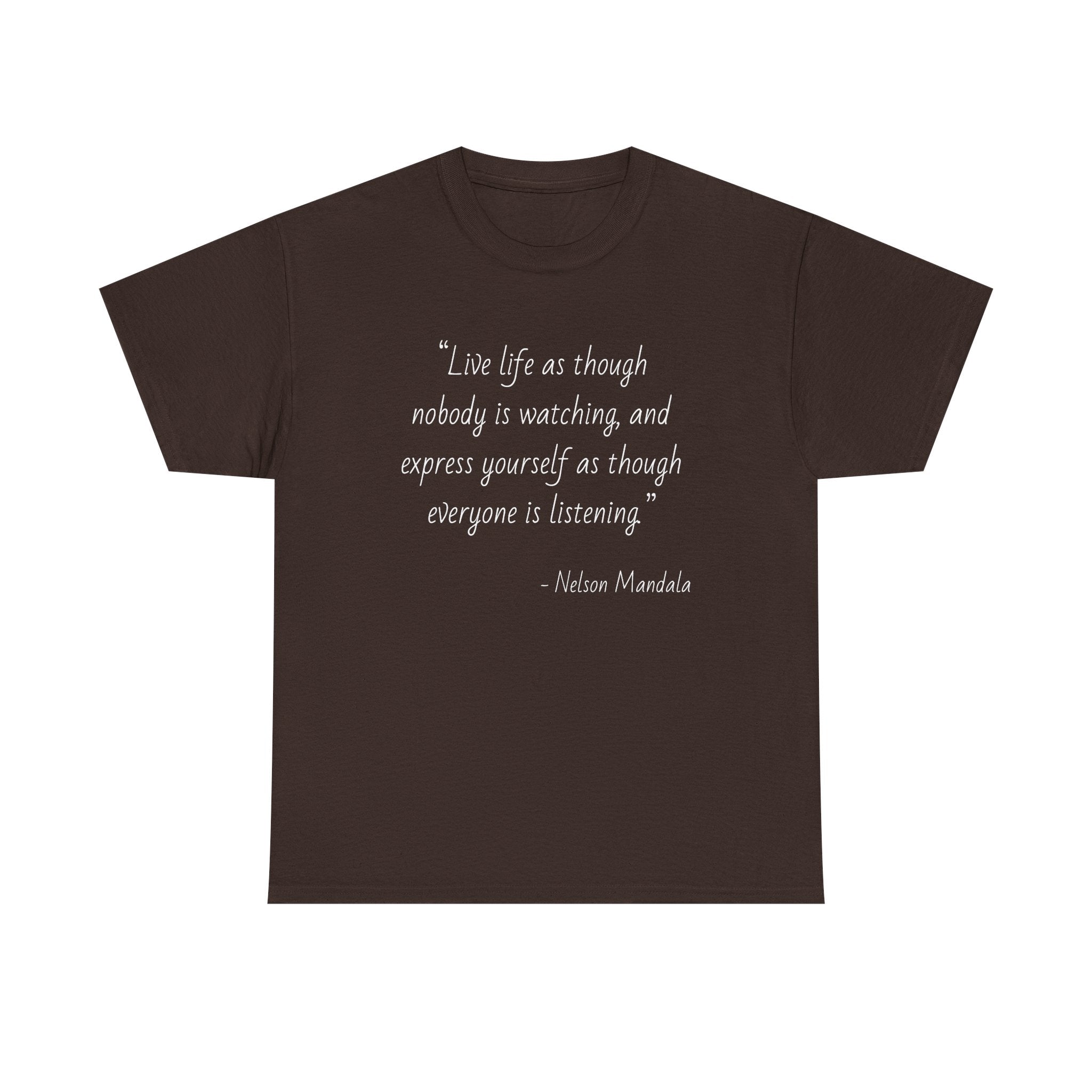 Inspiring Quote Tee - Nelson Mandela, Motivational T-Shirt, Statement Tee, Gift for Inspiration, Everyday Wear