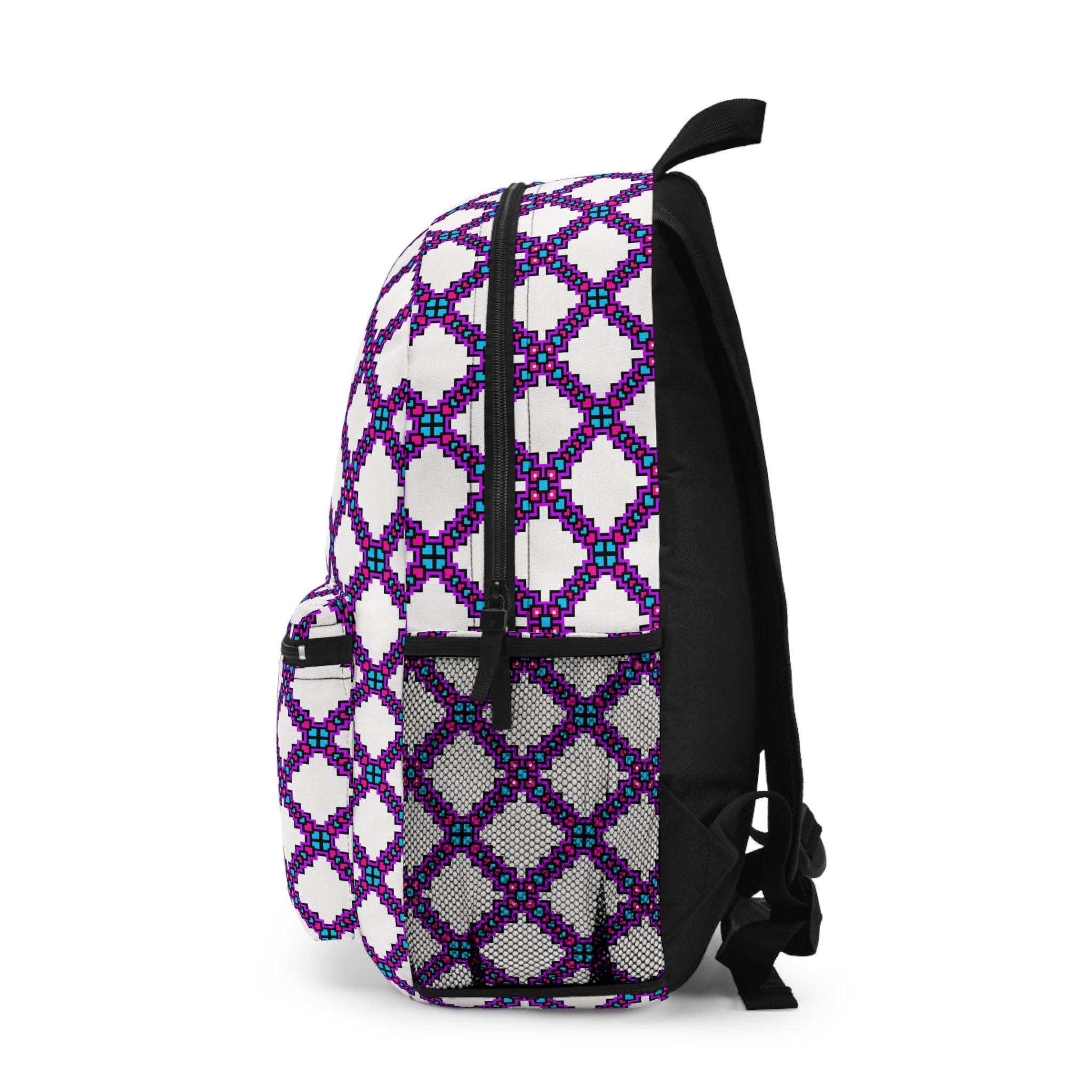 Stylish Geometric Backpack, Trendy School Bag, Travel Backpack, Boho Chic Backpack, Unique Gift Idea, Everyday Carry Pack