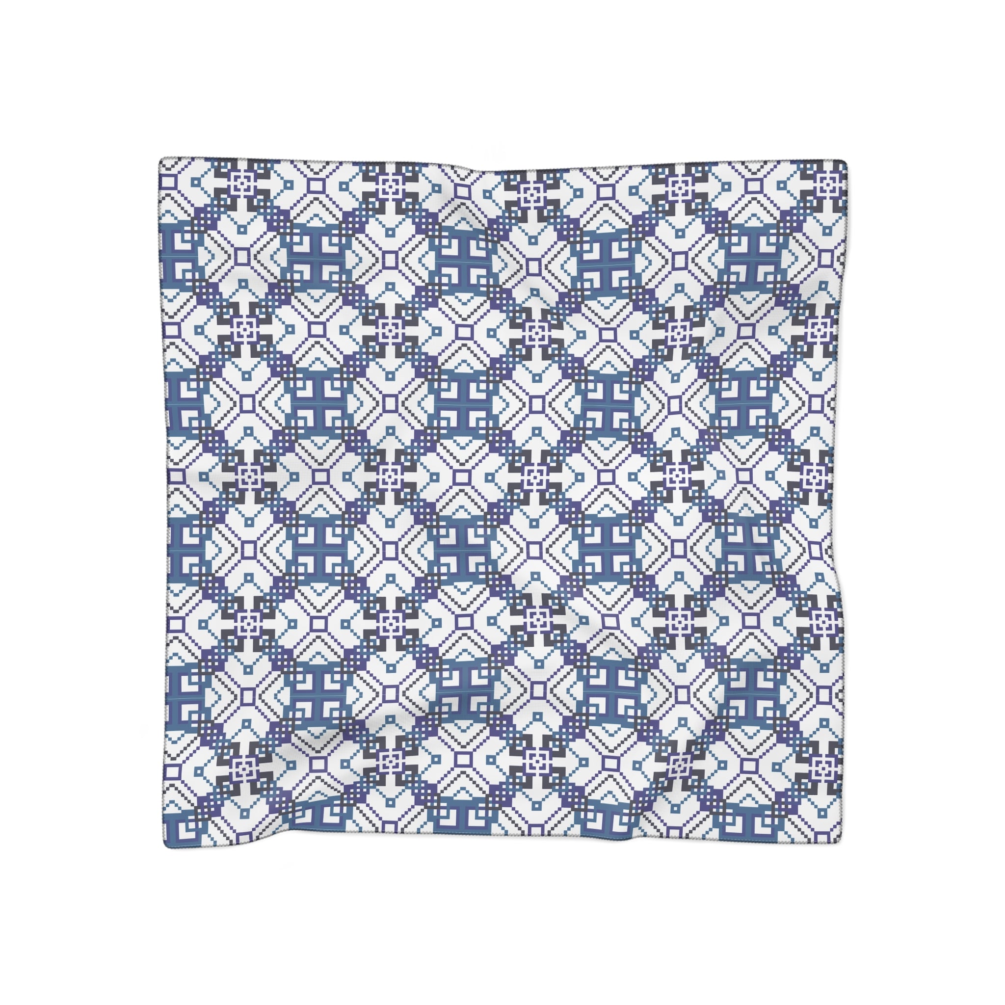 Stylish Geometric Pattern Poly Scarf, Elegant Neck Wrap, Fashion Accessory, Gift for Her, Winter Wear, Versatile Shawl