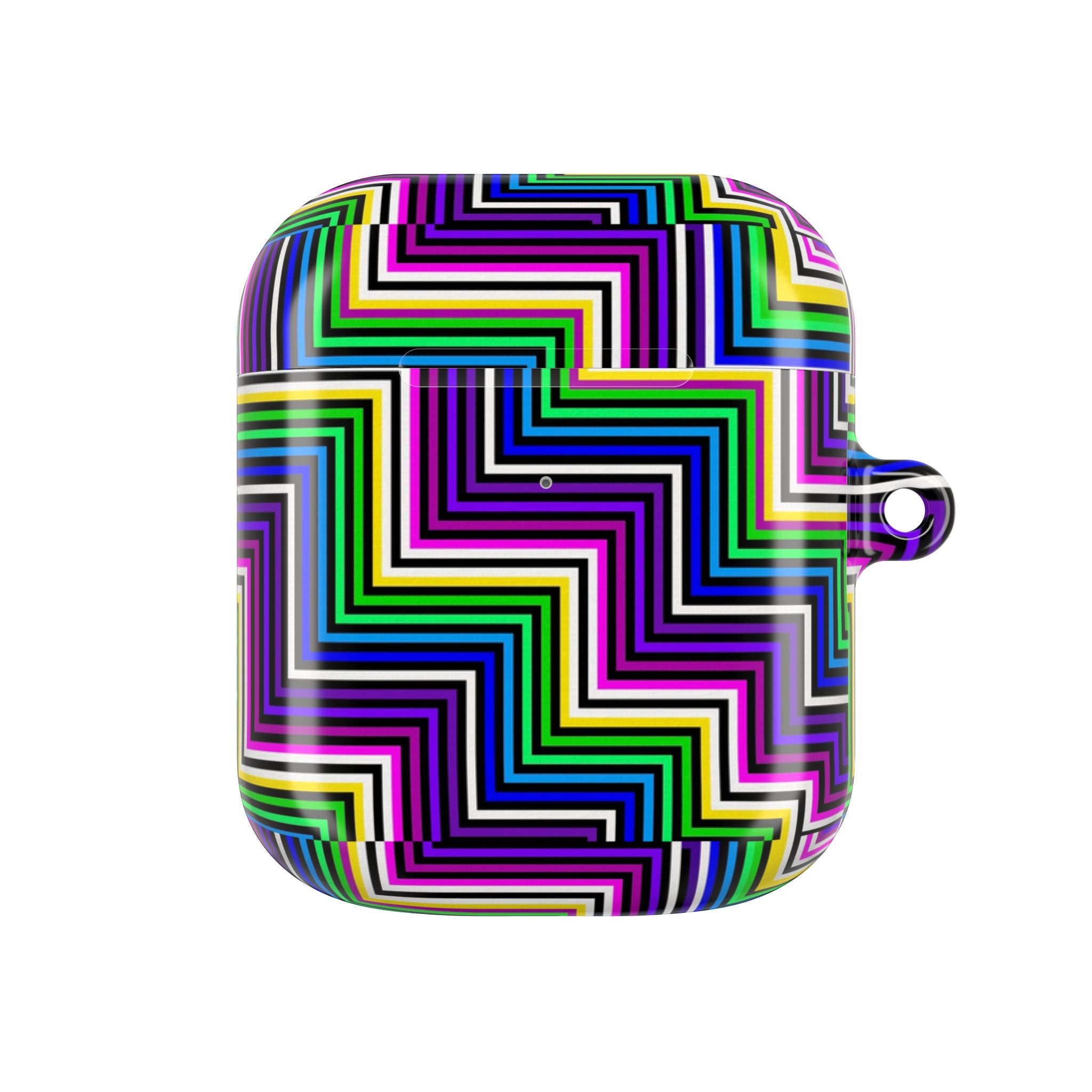 Colorful Geometric AirPod Case, Vibrant AirPods Holder, Stylish Gift for Teens, Unique Accessory, Music Lover Present, Trendy Tech Gear