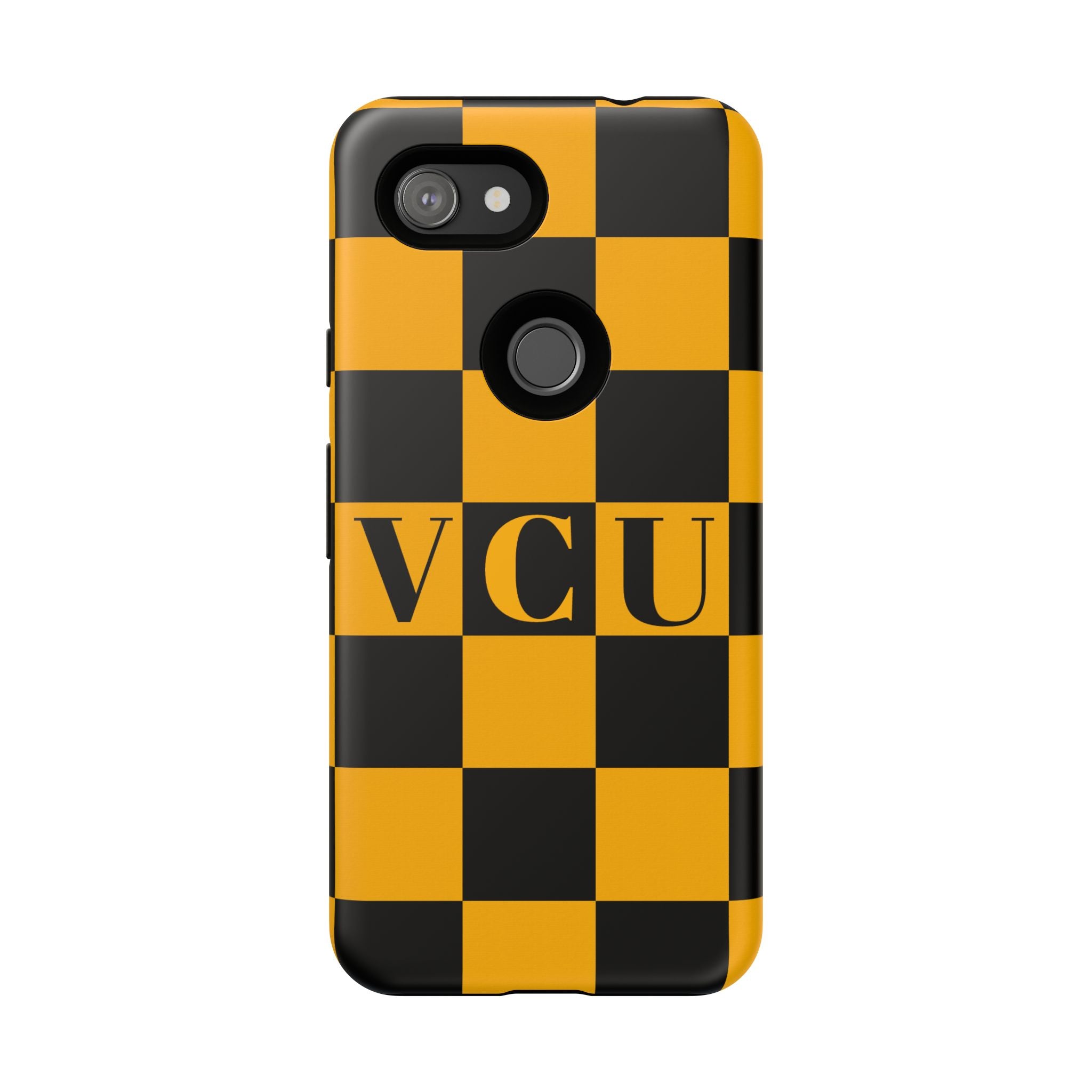 VCU Checkered Phone Case, Tough Cases for VCU Fans, College Student Gear, Sports Team Accessory, Unique Gift Idea