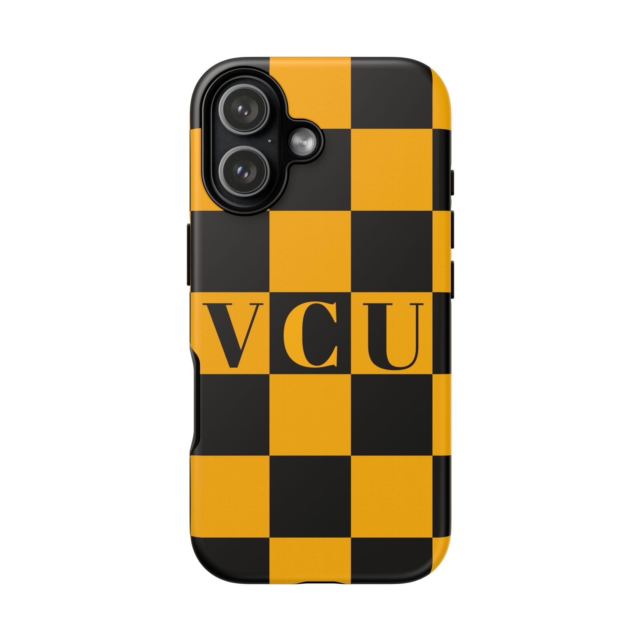 VCU Checkered Phone Case, Tough Cases for VCU Fans, College Student Gear, Sports Team Accessory, Unique Gift Idea