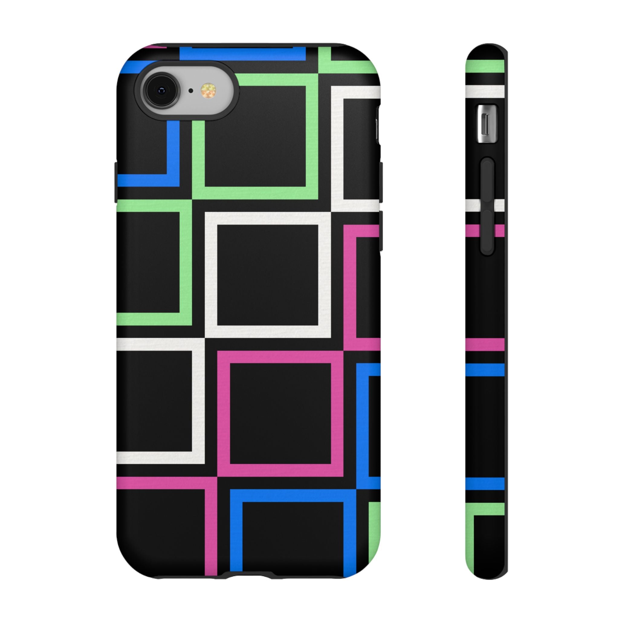 Colorful Geometric Phone Case - Tough Cases, Durable Cover, Stylish Accessory, Gift for Her, Tech Lover