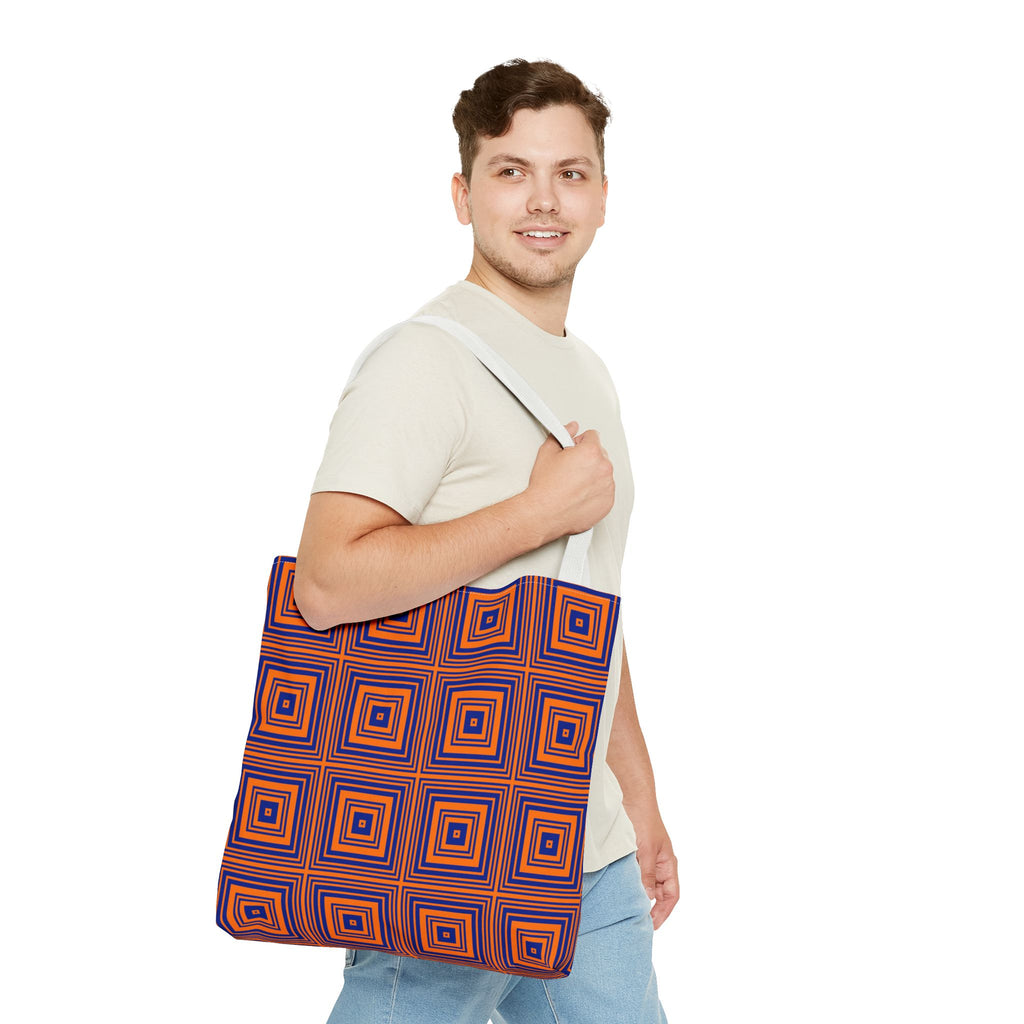 Vibrant Geometric Tote Bag, Stylish Beach Bag, Eco-Friendly Shopping Tote, Unique Gift for Her, Trendy Everyday Carryall