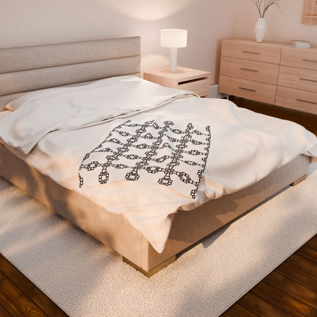 Stylish Velveteen Plush Blanket, Cozy Home Decor, Gift for Her, Modern Minimalist, Soft Throw Blanket, Perfect for Winter