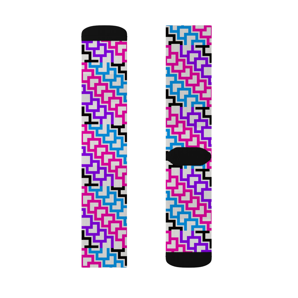 Vibrant Patterned Socks, Colorful Socks, Fun Fashion Socks, Unique Gift for Her, Casual Wear, Festival Accessories