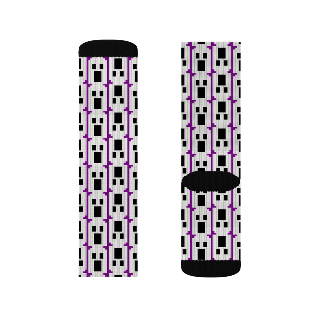 Stylish Graphic Socks, Unique Sock Design, Fun Gift for Her, Fashion Accessories, Sublimation Socks, Trendy Footwear