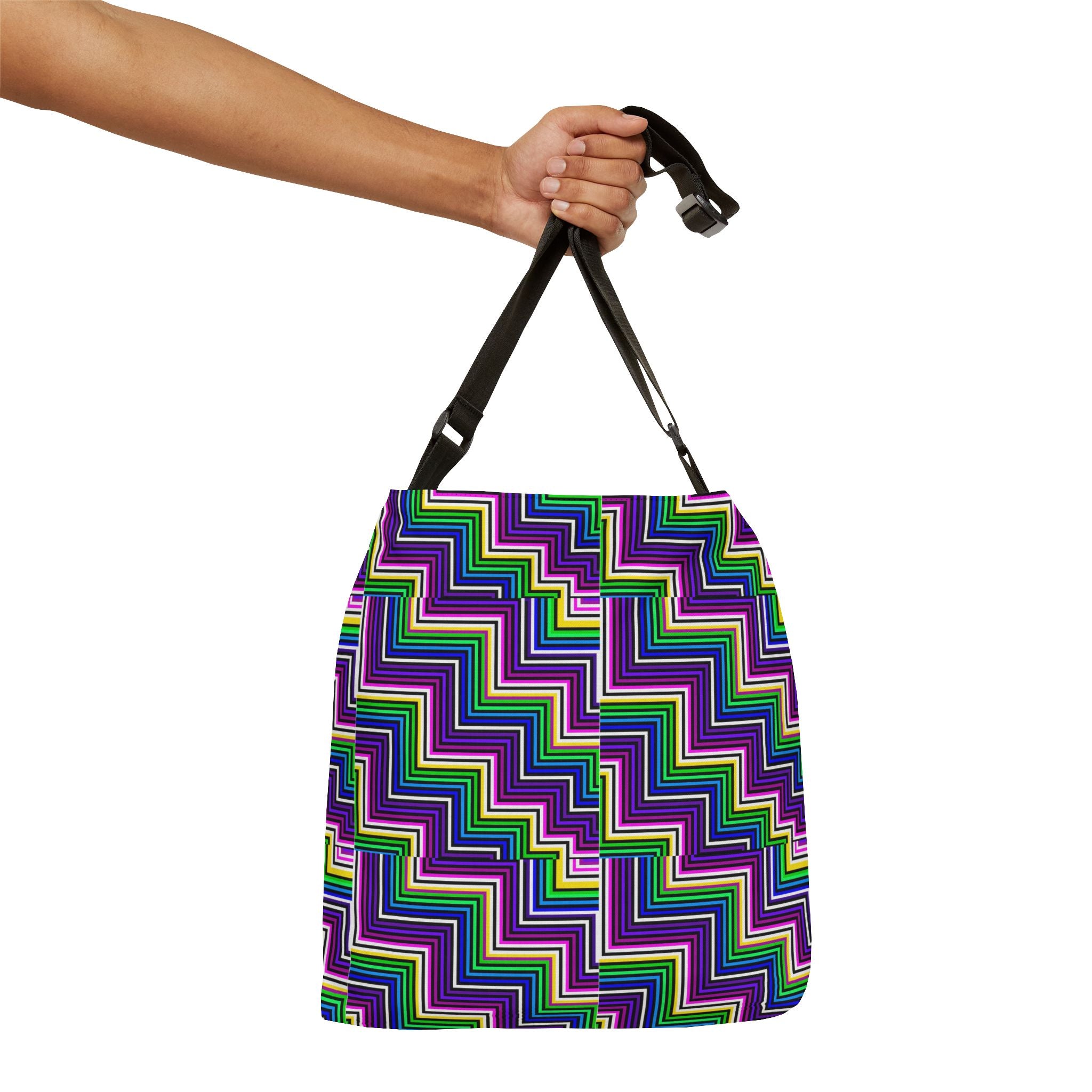 Bold Geometric Tote Bag, Stylish Shopper, Eco-Friendly Carryall, Gift for Her, Travel Accessory, Work or School Bag