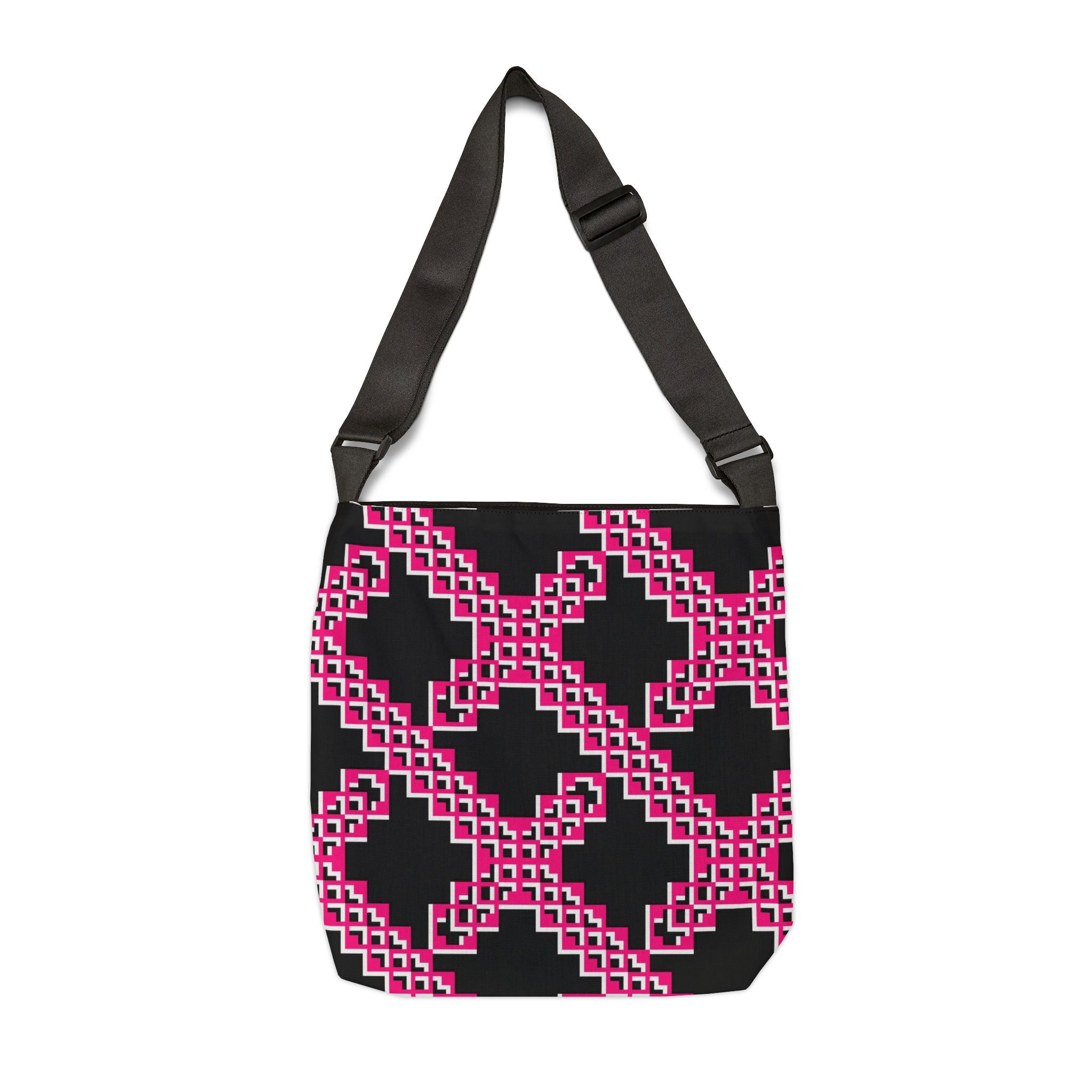 Trendy Adjustable Tote Bag with Pink Pattern | Stylish Reusable Bag for Everyday Use, Shopping, Travel, Gifts, Eco-Friendly