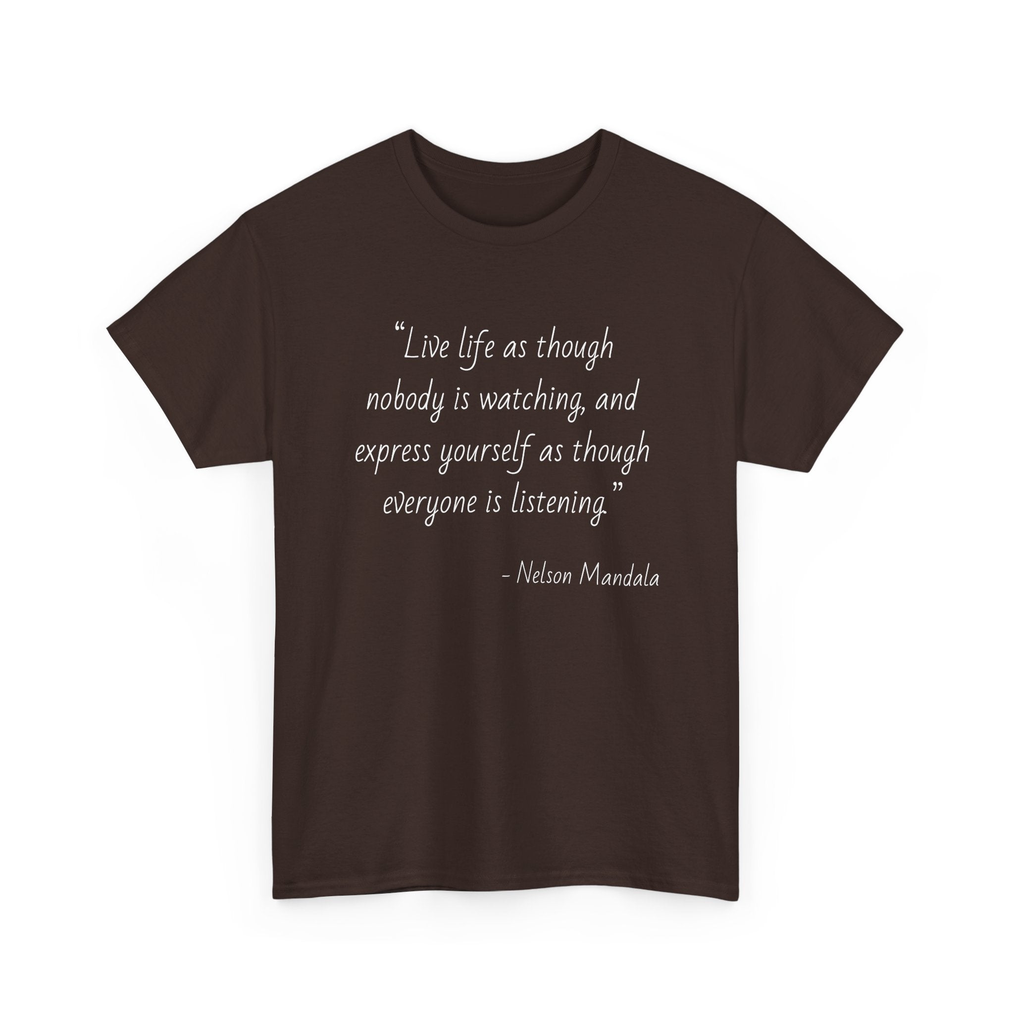 Inspiring Quote Tee - Nelson Mandela, Motivational T-Shirt, Statement Tee, Gift for Inspiration, Everyday Wear